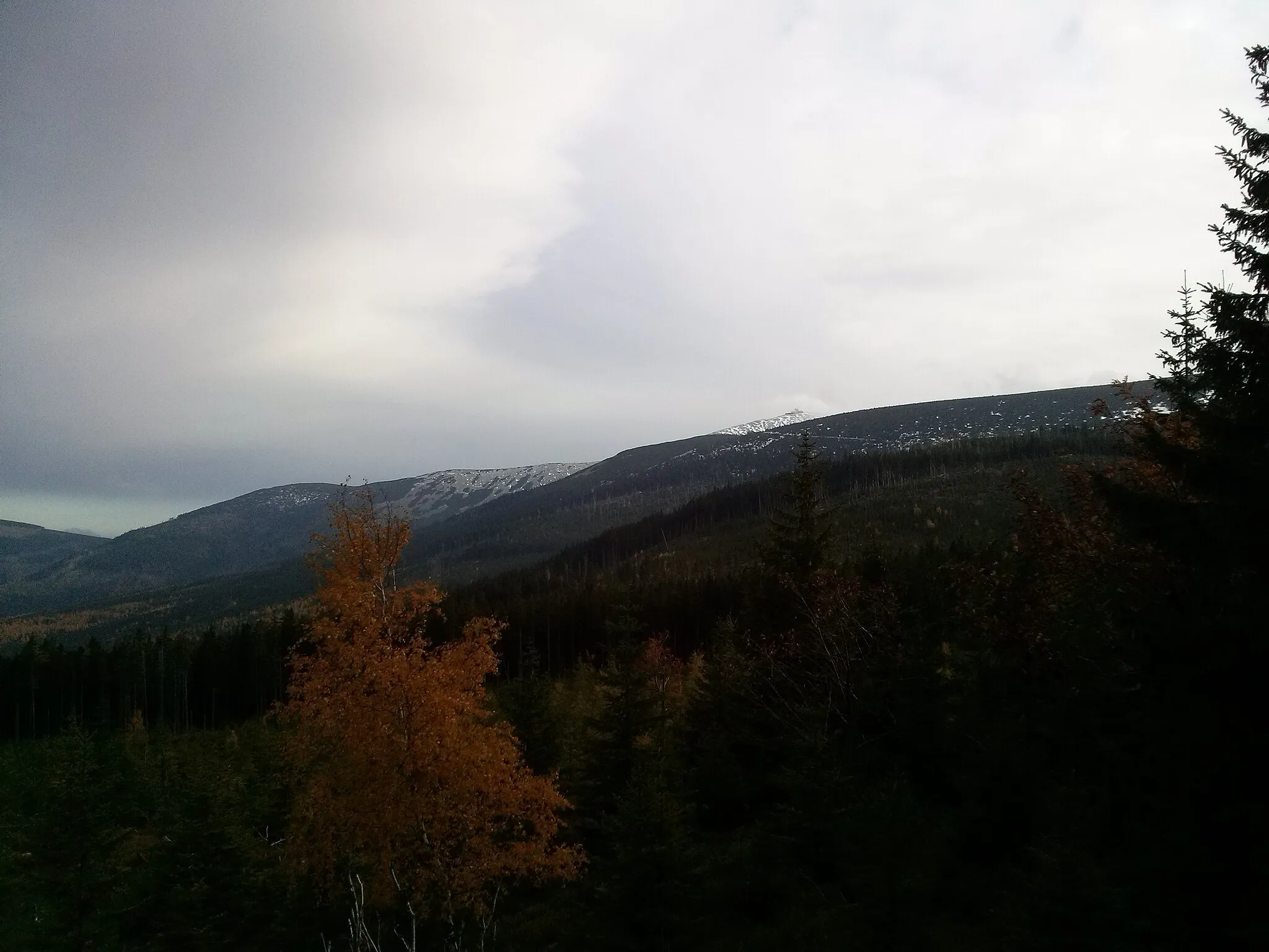 Photo showing: Jesienny widok na Śnieżkę tuż obok Polany 1067 m.n.p.m.