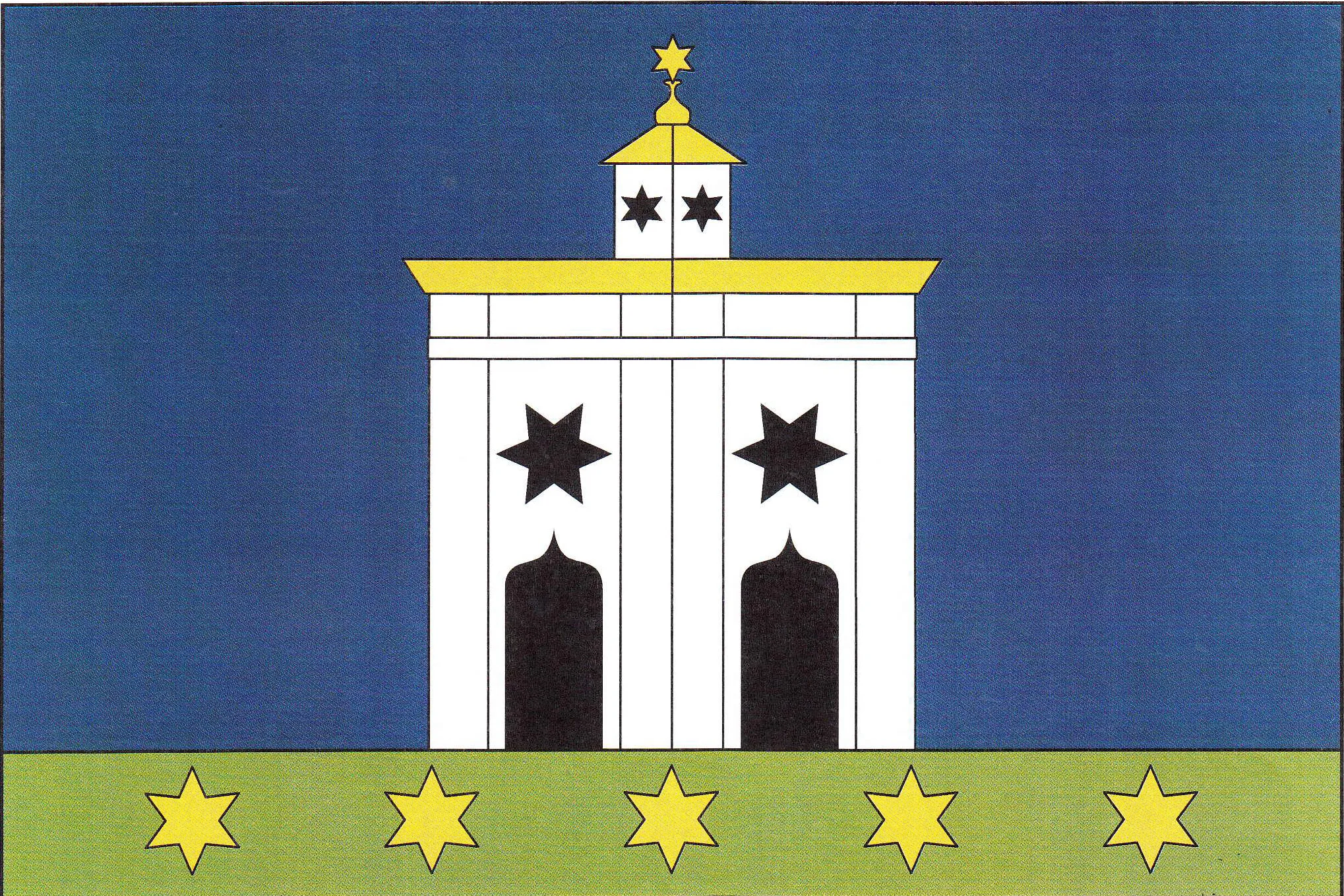 Photo showing: Flag of Běstvina, Chrudim District, Czech Republic.