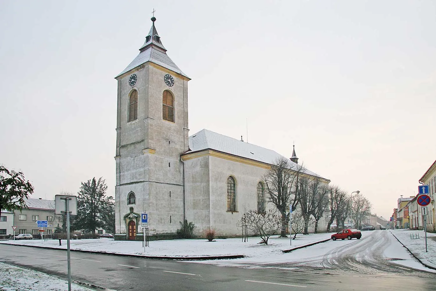 Photo showing: Church of the Assumption in Nechanice, Hradec Králové District, Czech Republic