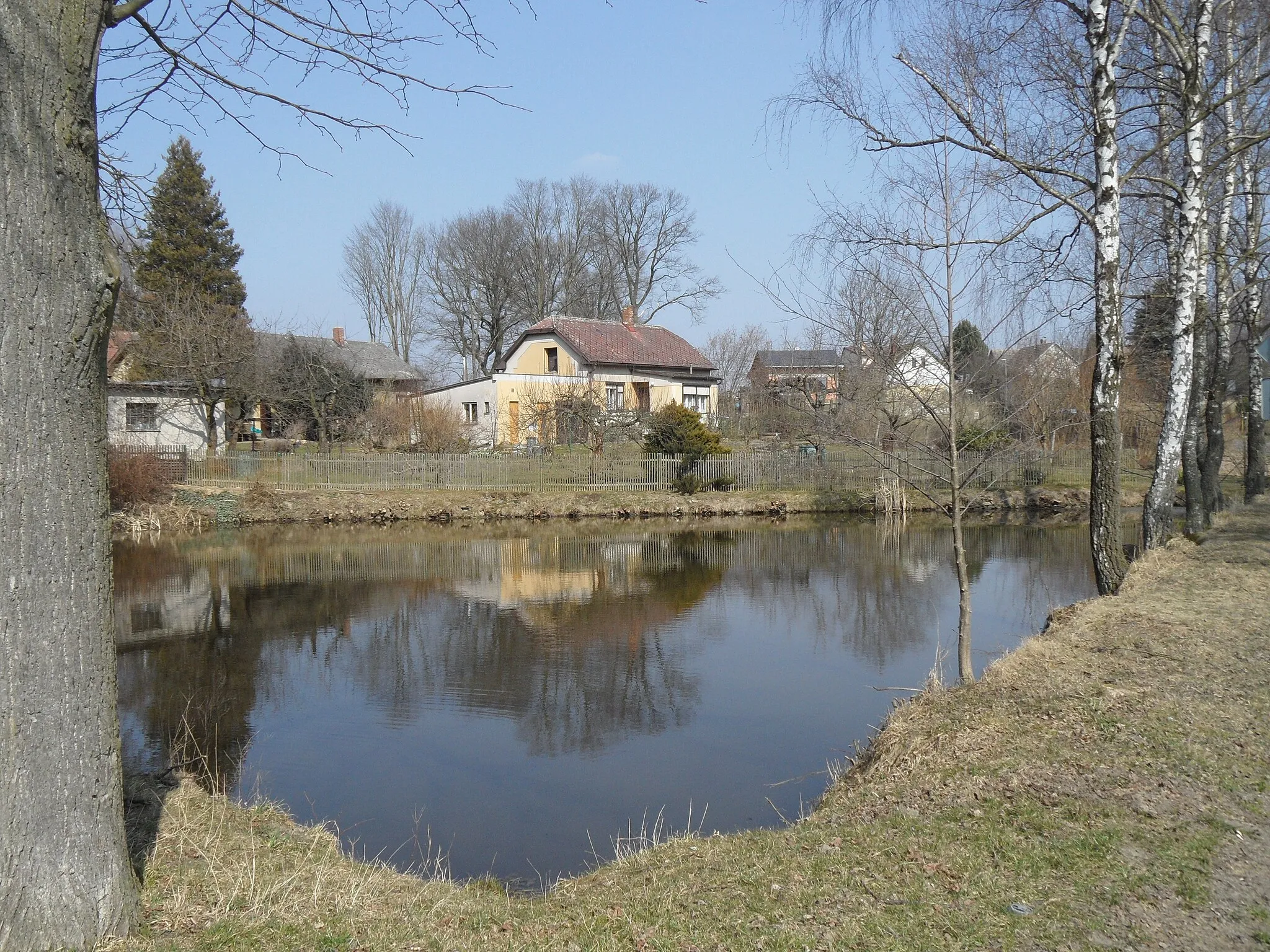 Photo showing: Dobrnice F. Small Pond in the Centre. Havlíčkův Brod District, the Czech Republic.