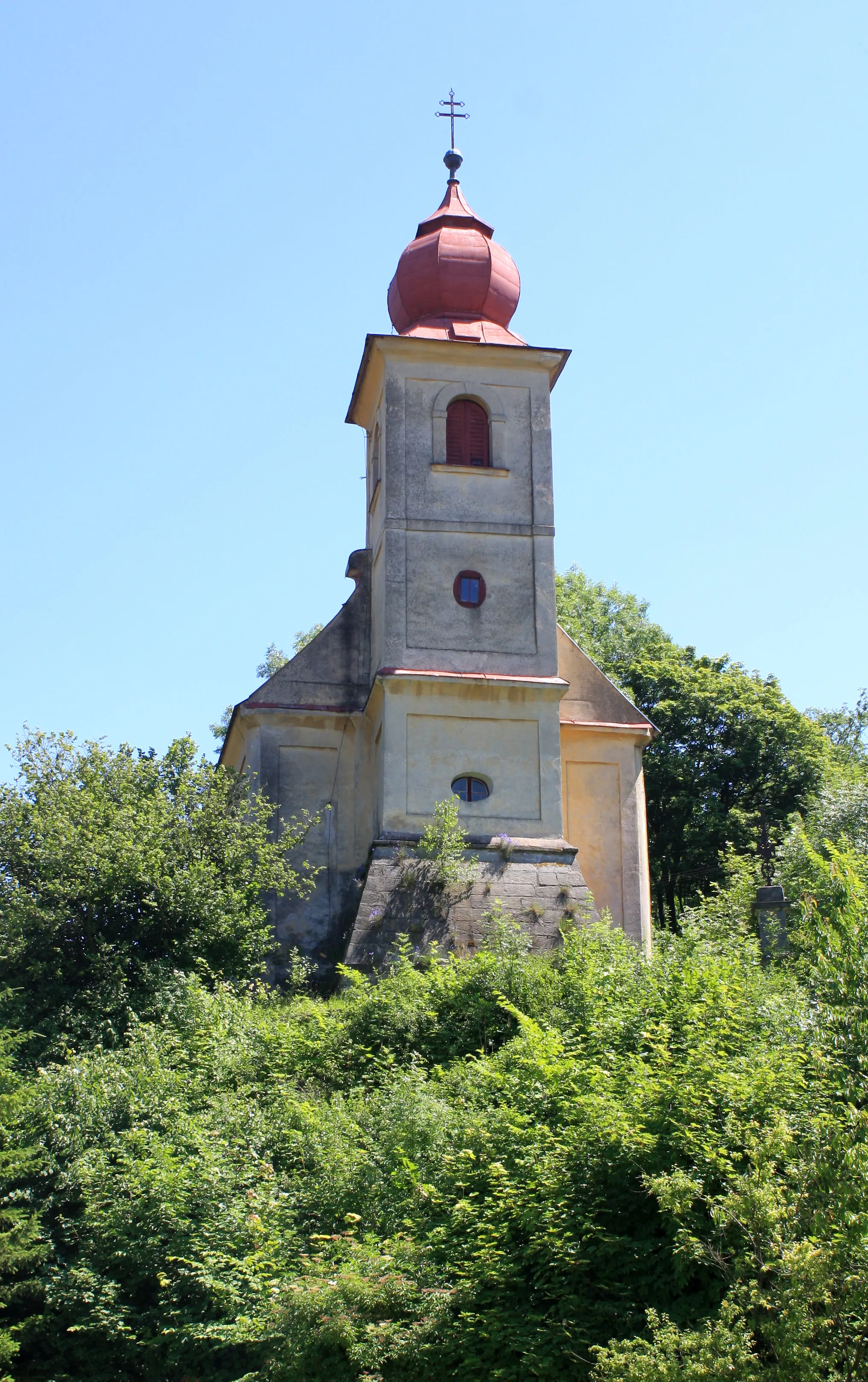 Photo showing: Church of John of Nepomuk inChmelík, Czech Republic