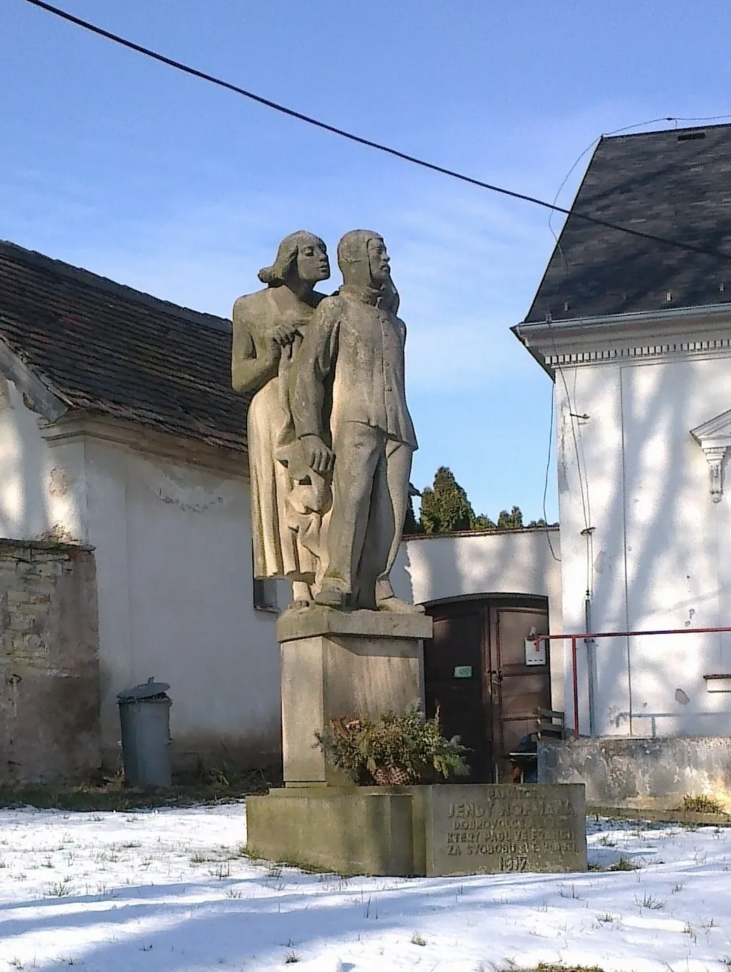 Photo showing: Velká Jesenice - Jenda Hofman statue