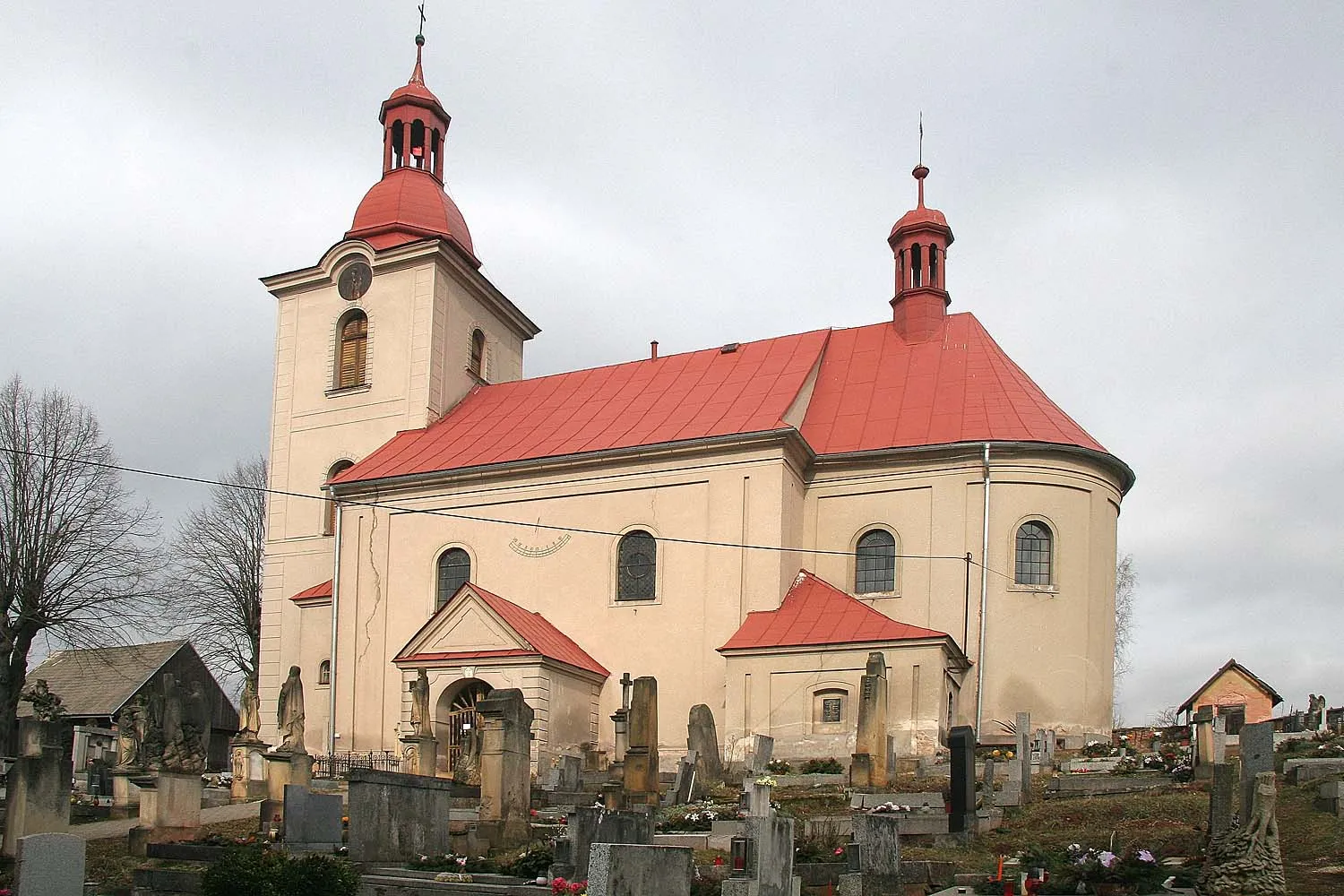 Photo showing: Church of the Nativity of Virgin Mary in Úbislavice, Jičín District, Czech Republic