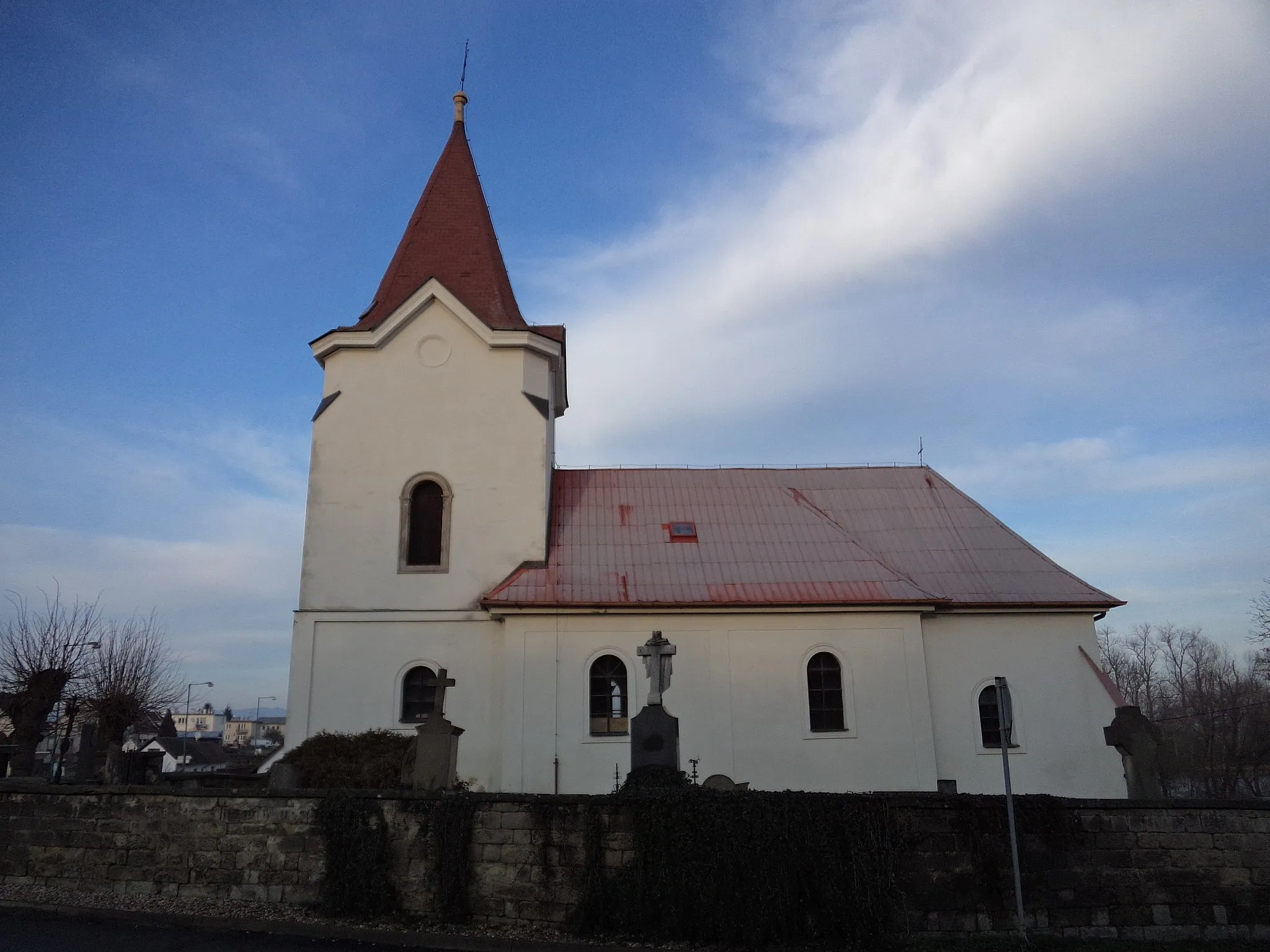 Photo showing: Kostel v obci Staré Místo, okres Jičín.