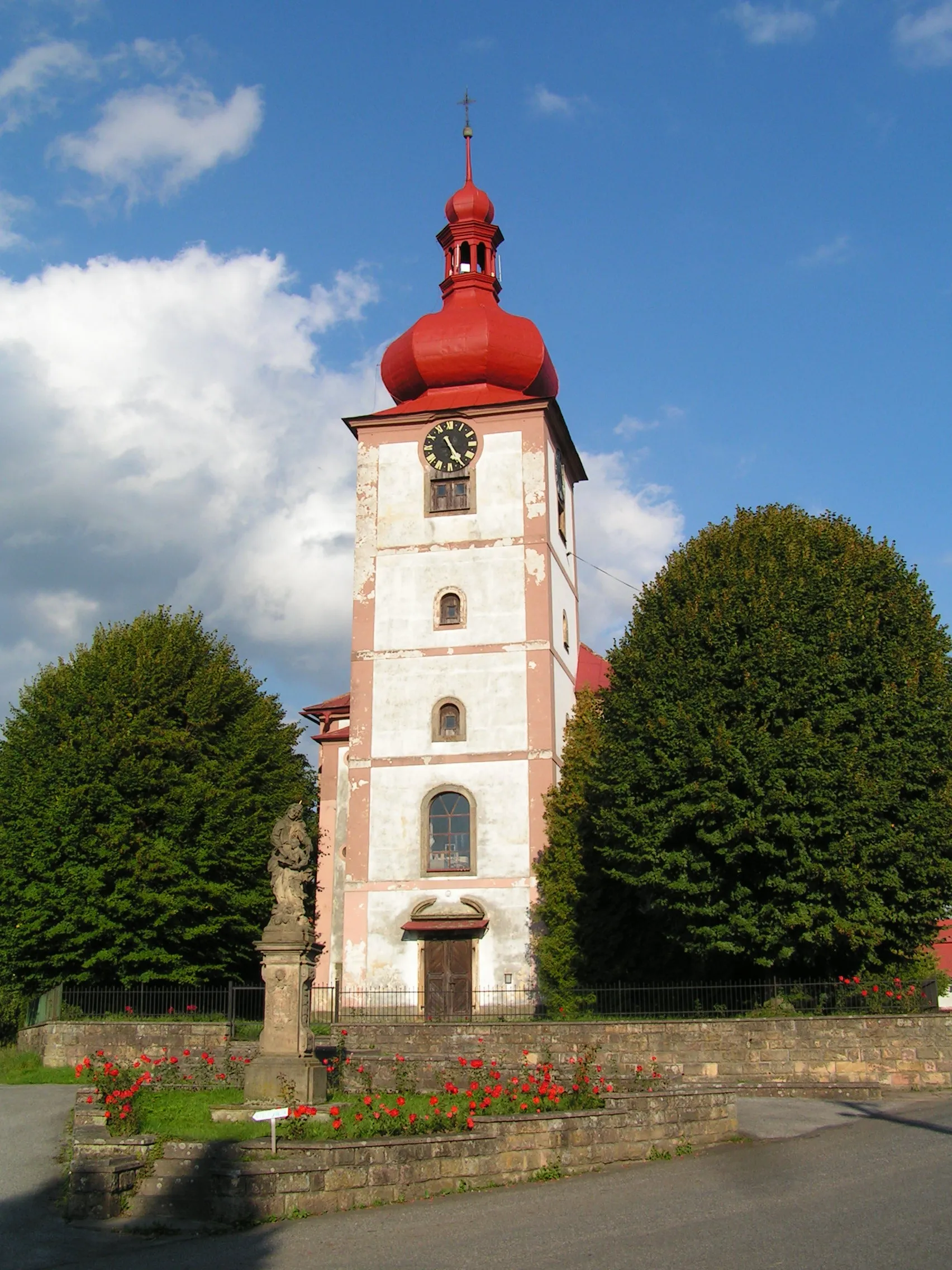 Photo showing: Church of St. George from 1709 (front view), Radim (Jicin District)