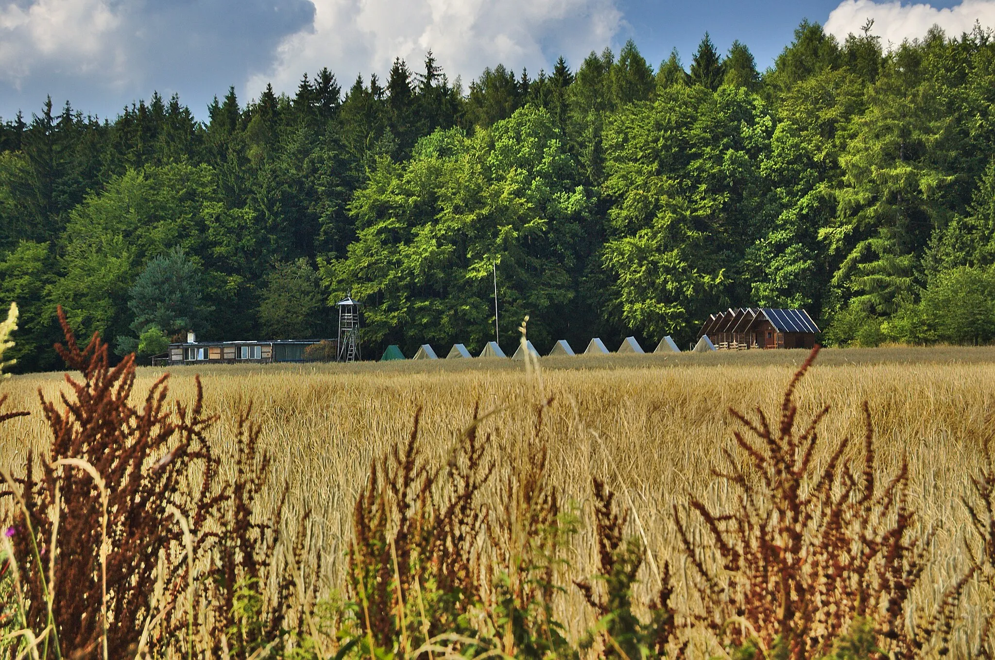 Photo showing: Skautský tábor, Milkov, Ludmírov, okres Prostějov