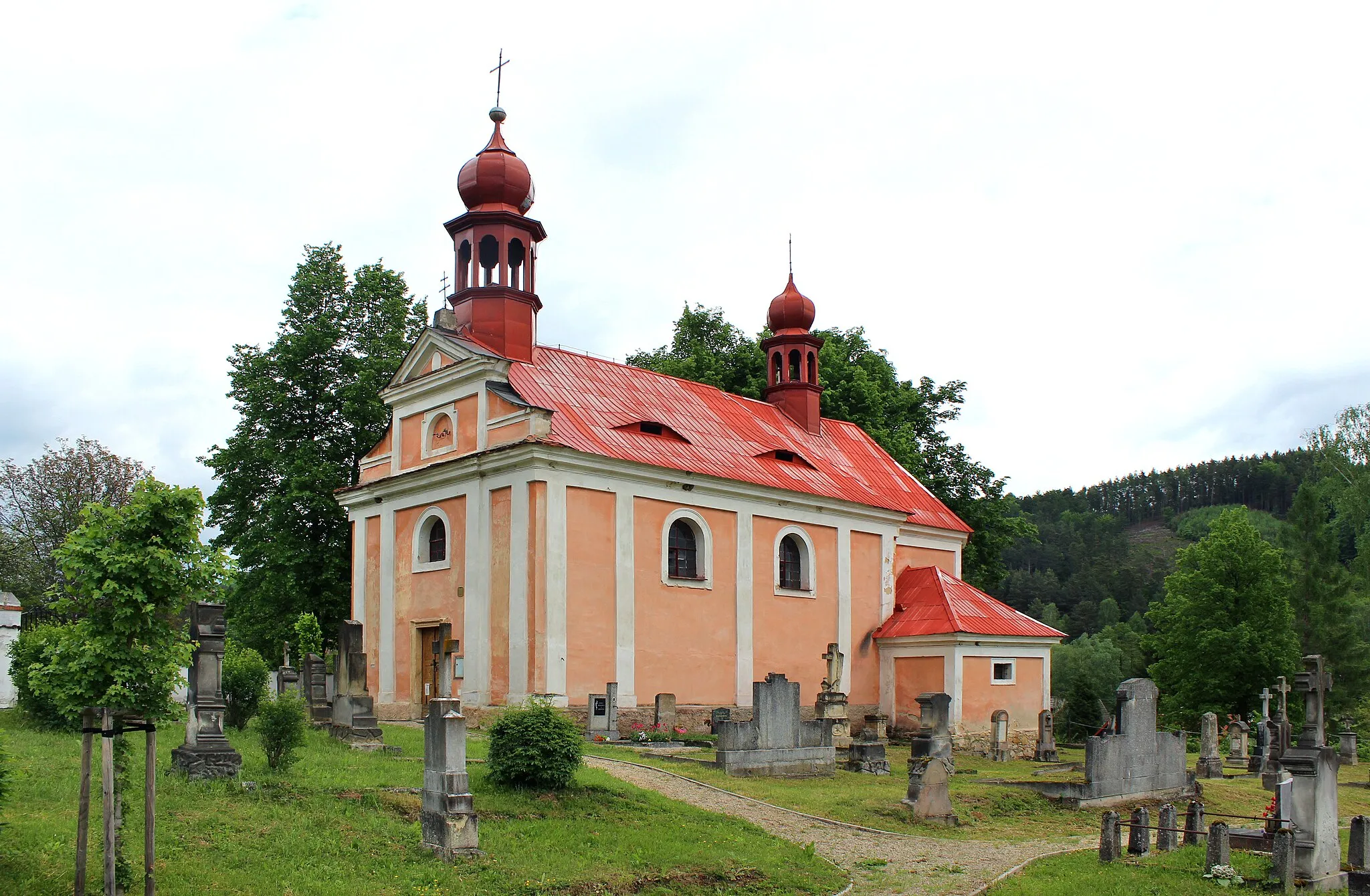 Photo showing: Church of St. Jacob in Medonosy, Czech Republic