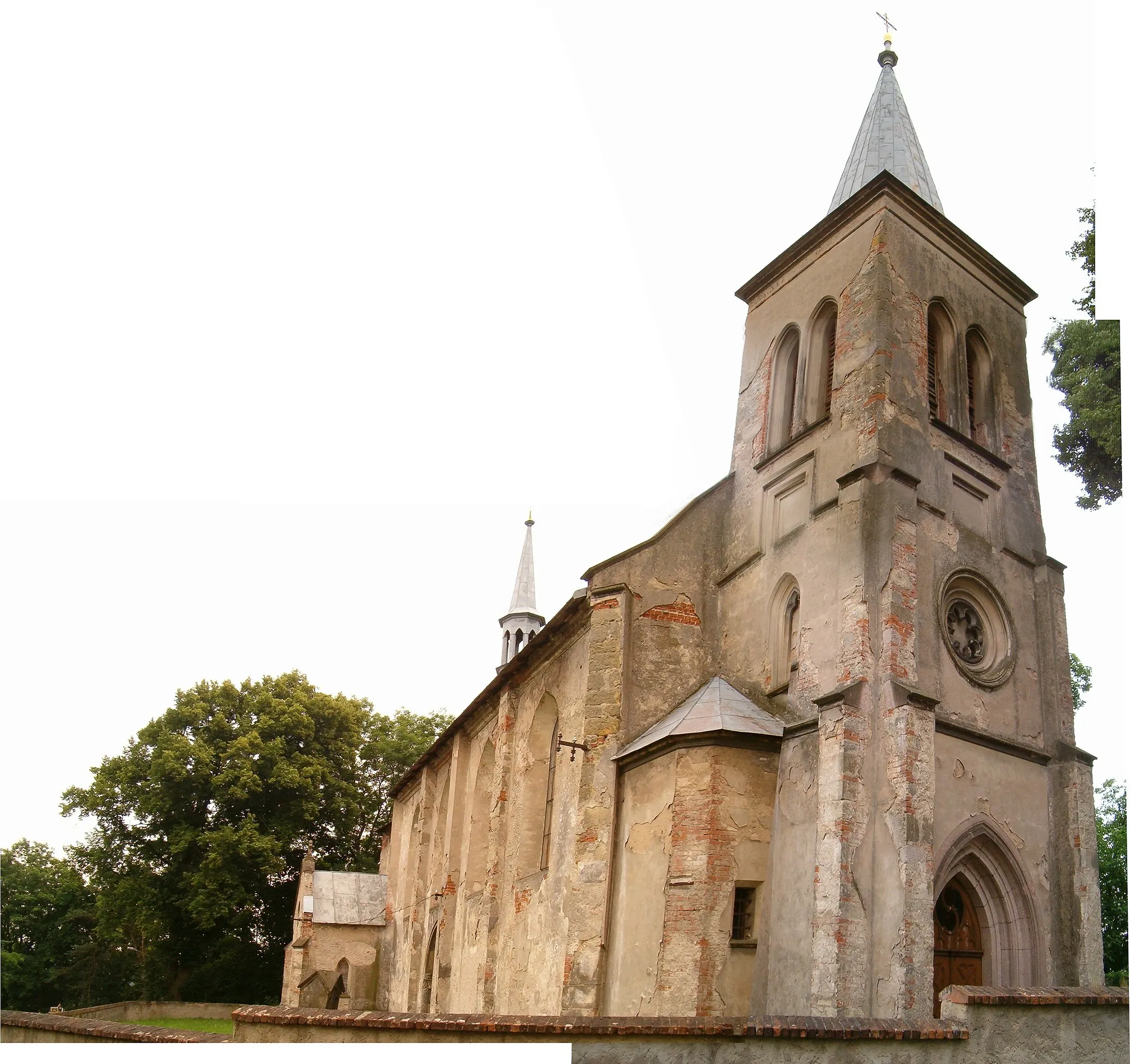 Photo showing: Church of the Nativity of the Virgin Mary in village of Klášter Hradiště nad Jizerou, Mladá Boleslav District, Czech Republic