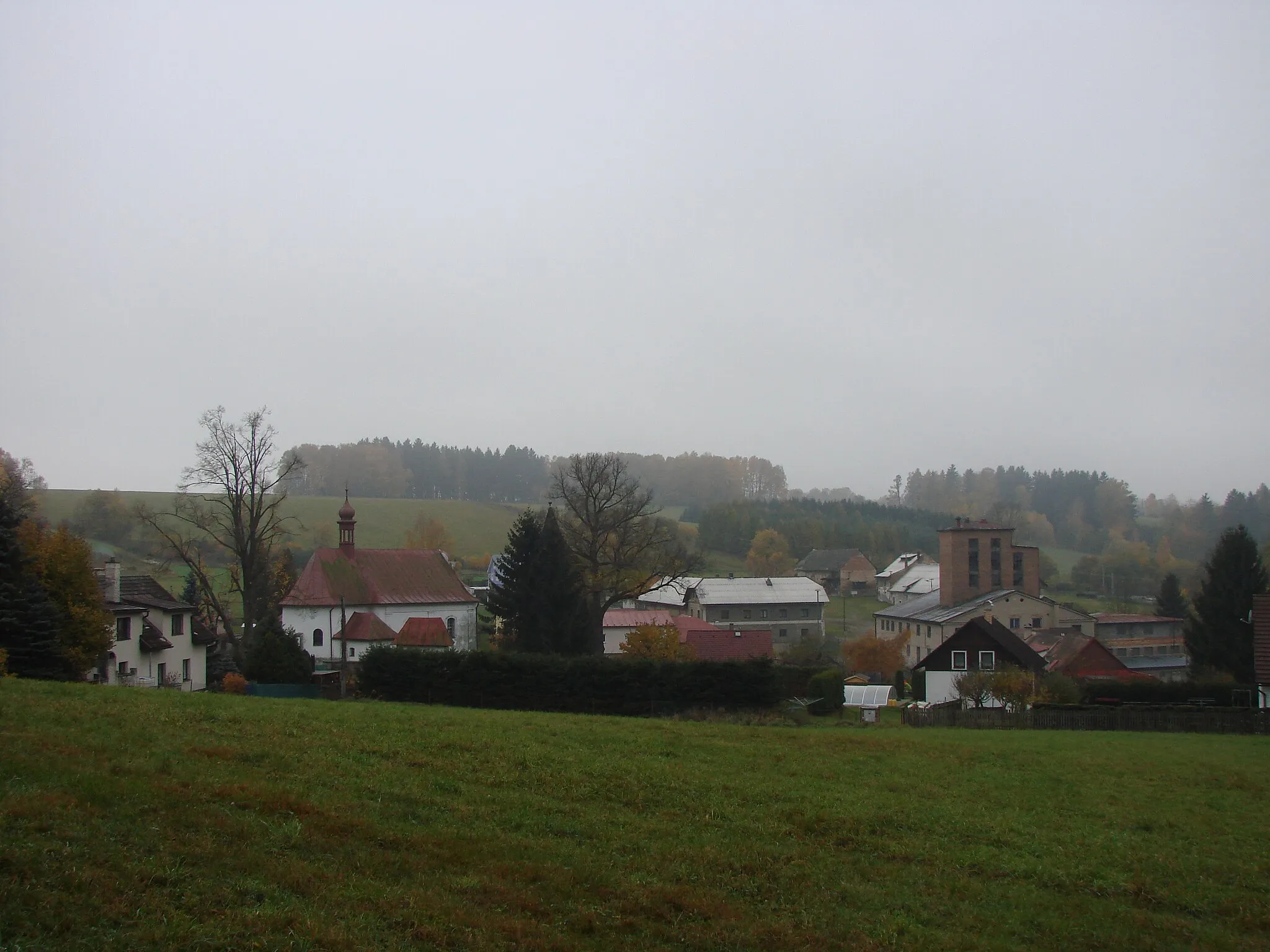 Photo showing: View of the village of the Horní Studenec, the Czech Republic.