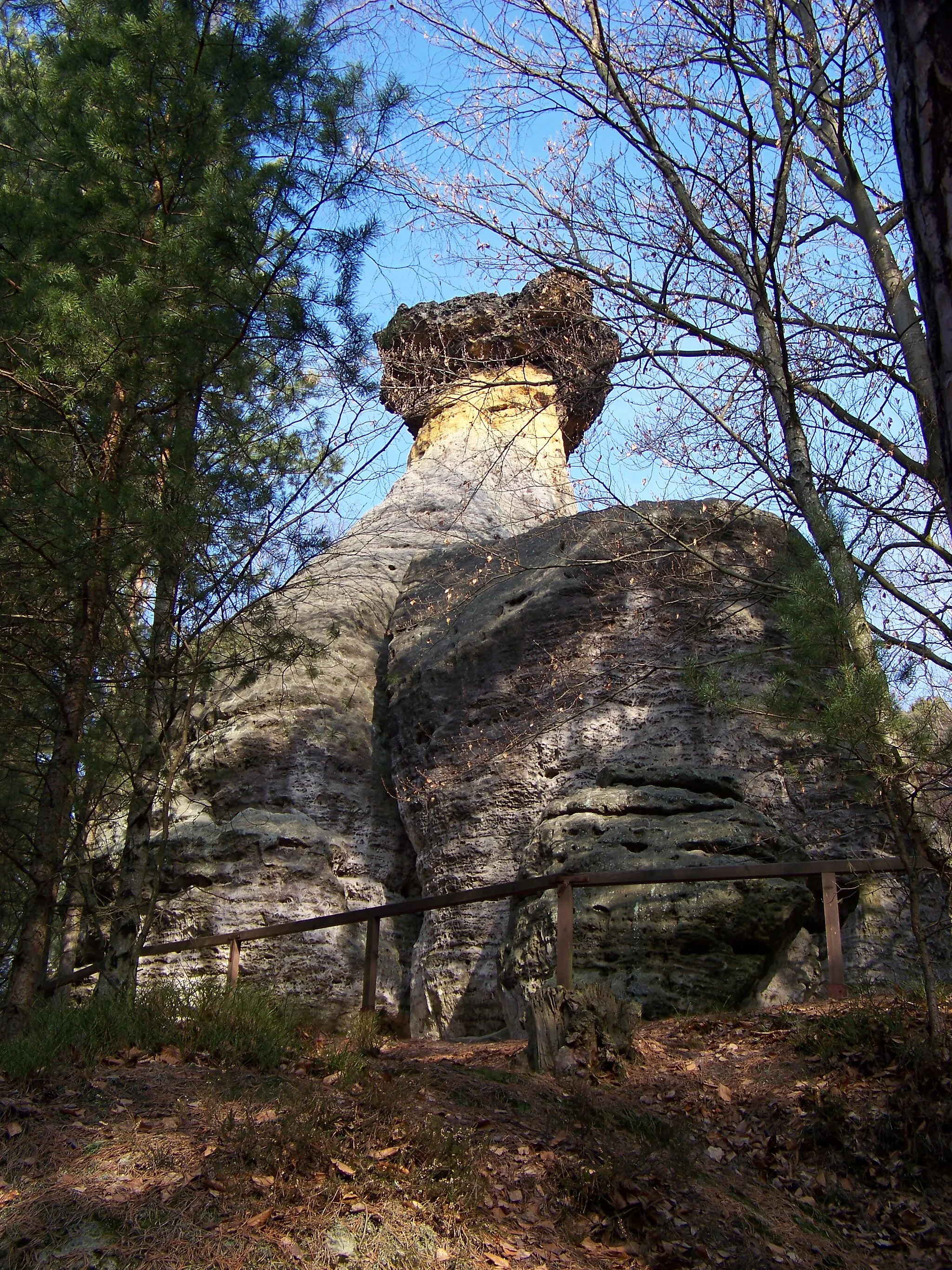 Photo showing: Mšeno, Mělník District, Central Bohemian Region, the Czech Republic. Sandstone "Mšeno Lids".