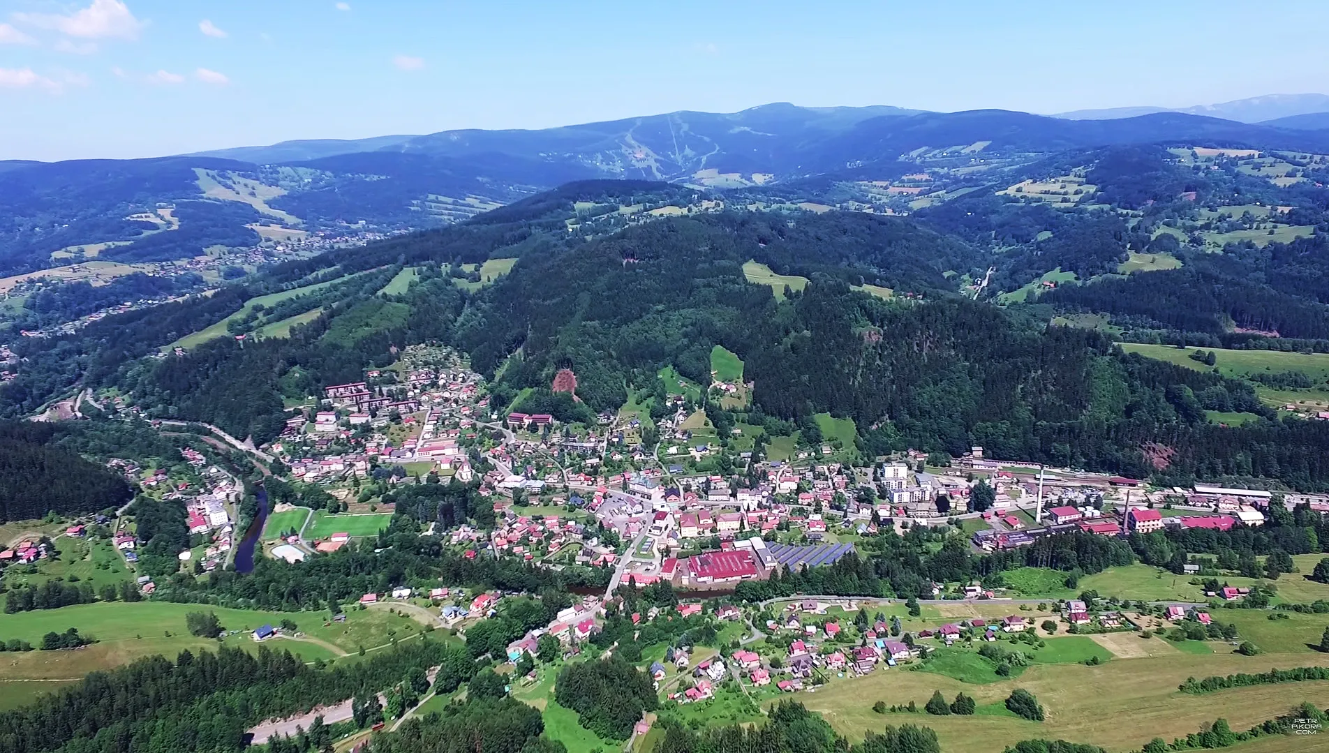 Photo showing: View on the city from the height