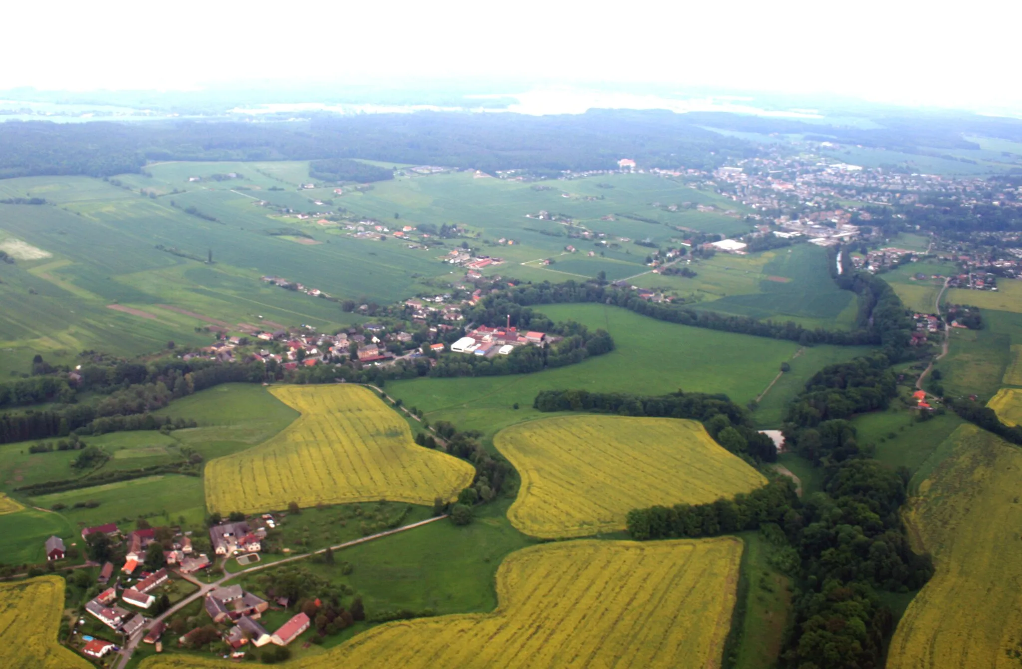 Photo showing: Verdek, part of town Dvůr Králové nad Labem from air, eastern Bohemia, Czech Republic