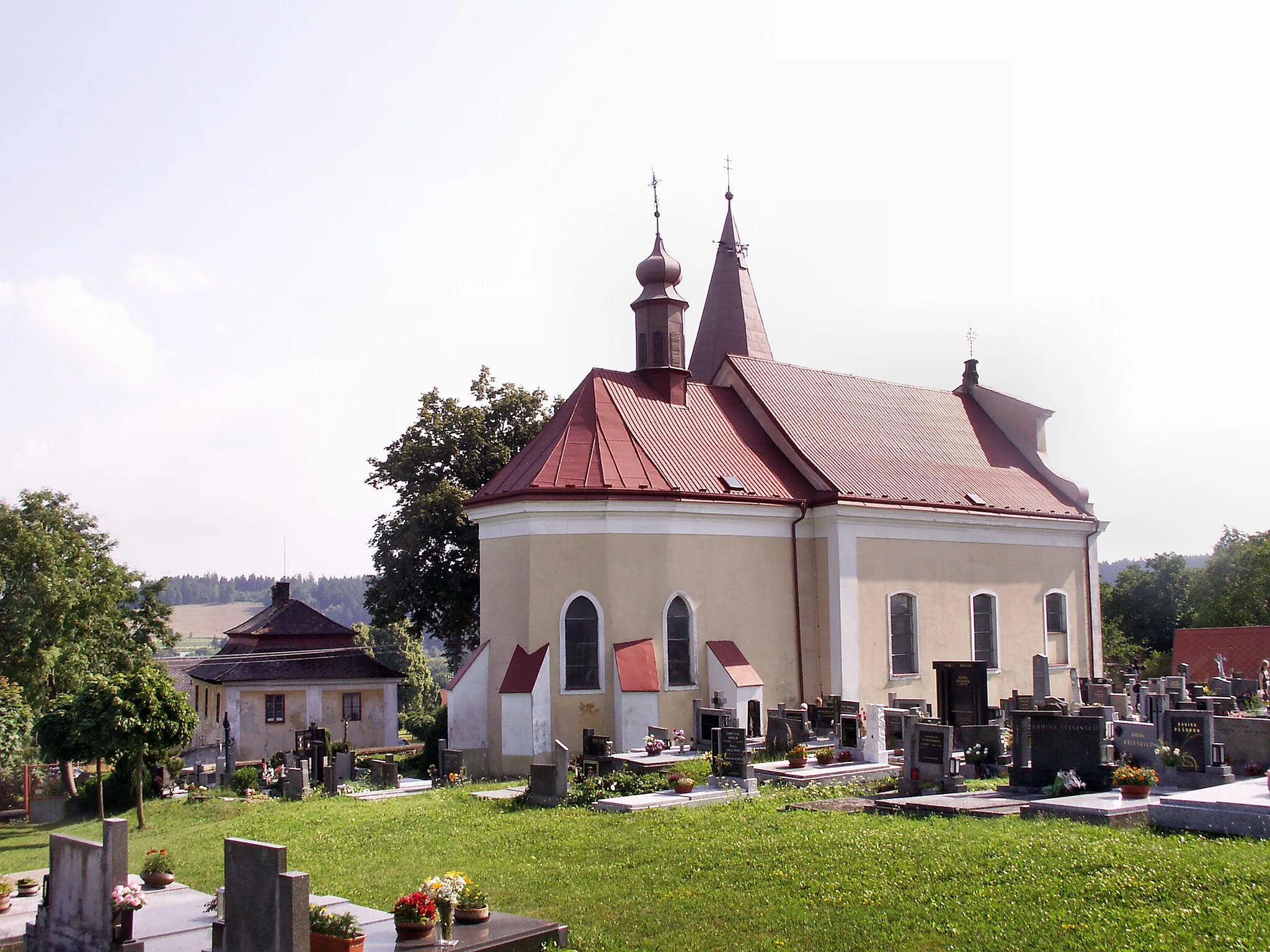 Photo showing: Uhelná Příbram, okres Havlíčkův Brod, kostel archanděla Michaela