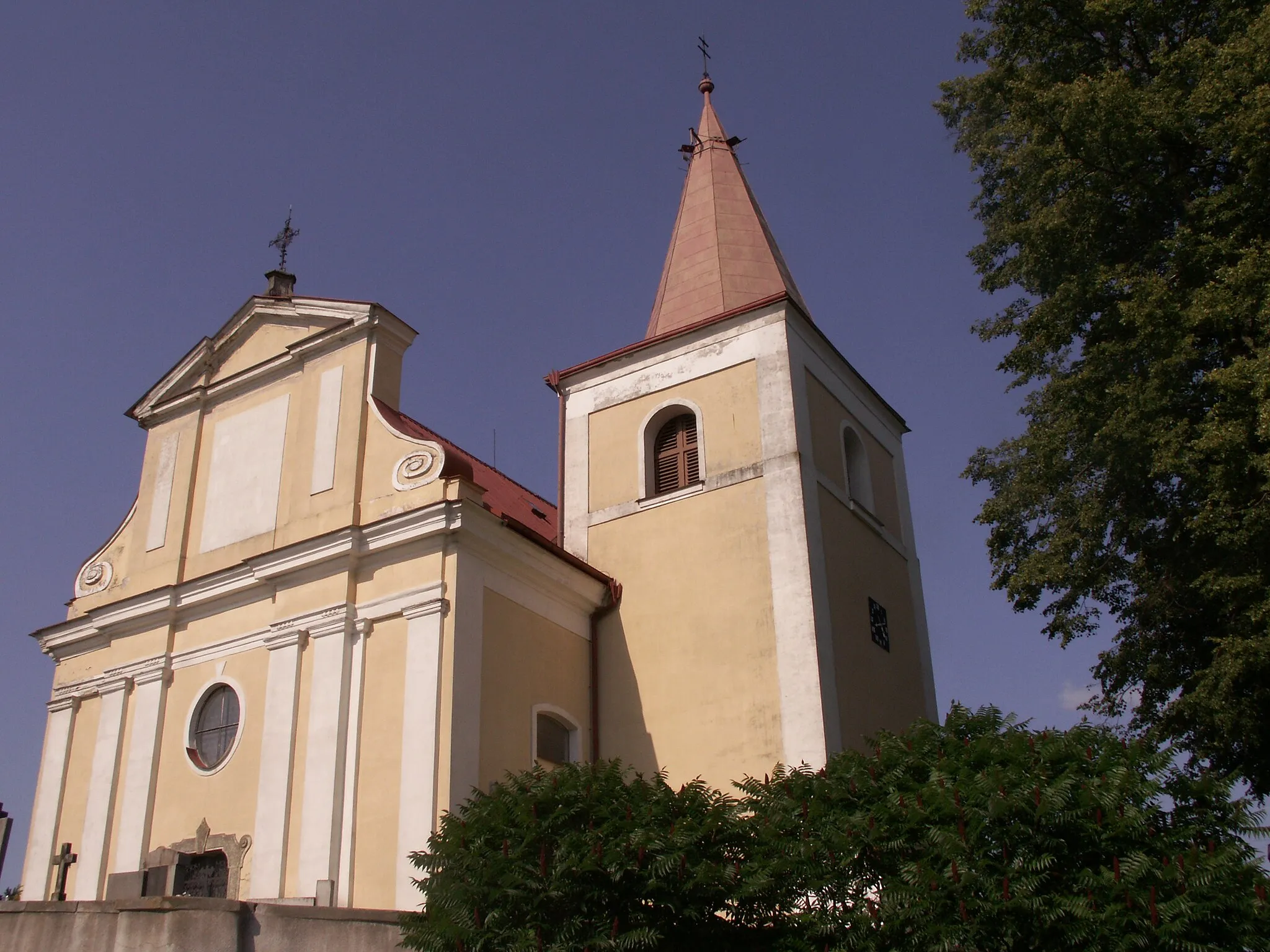 Photo showing: Uhelná Příbram, okres Havlíčkův Brod, kostel archanděla Michaela