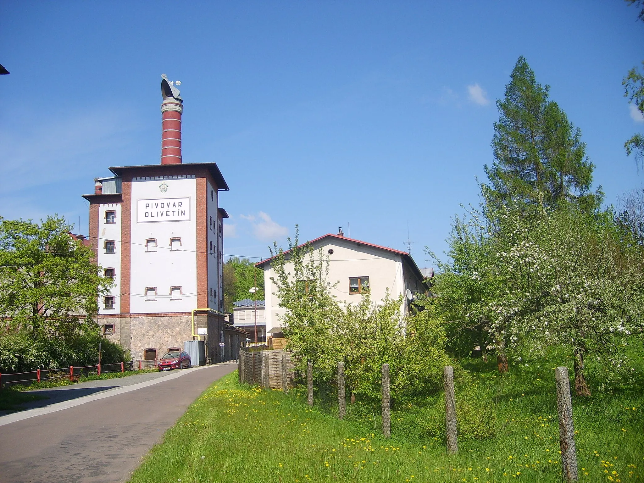 Photo showing: Brewery in Olivětín, a suburb of Broumov in the Czech Republic