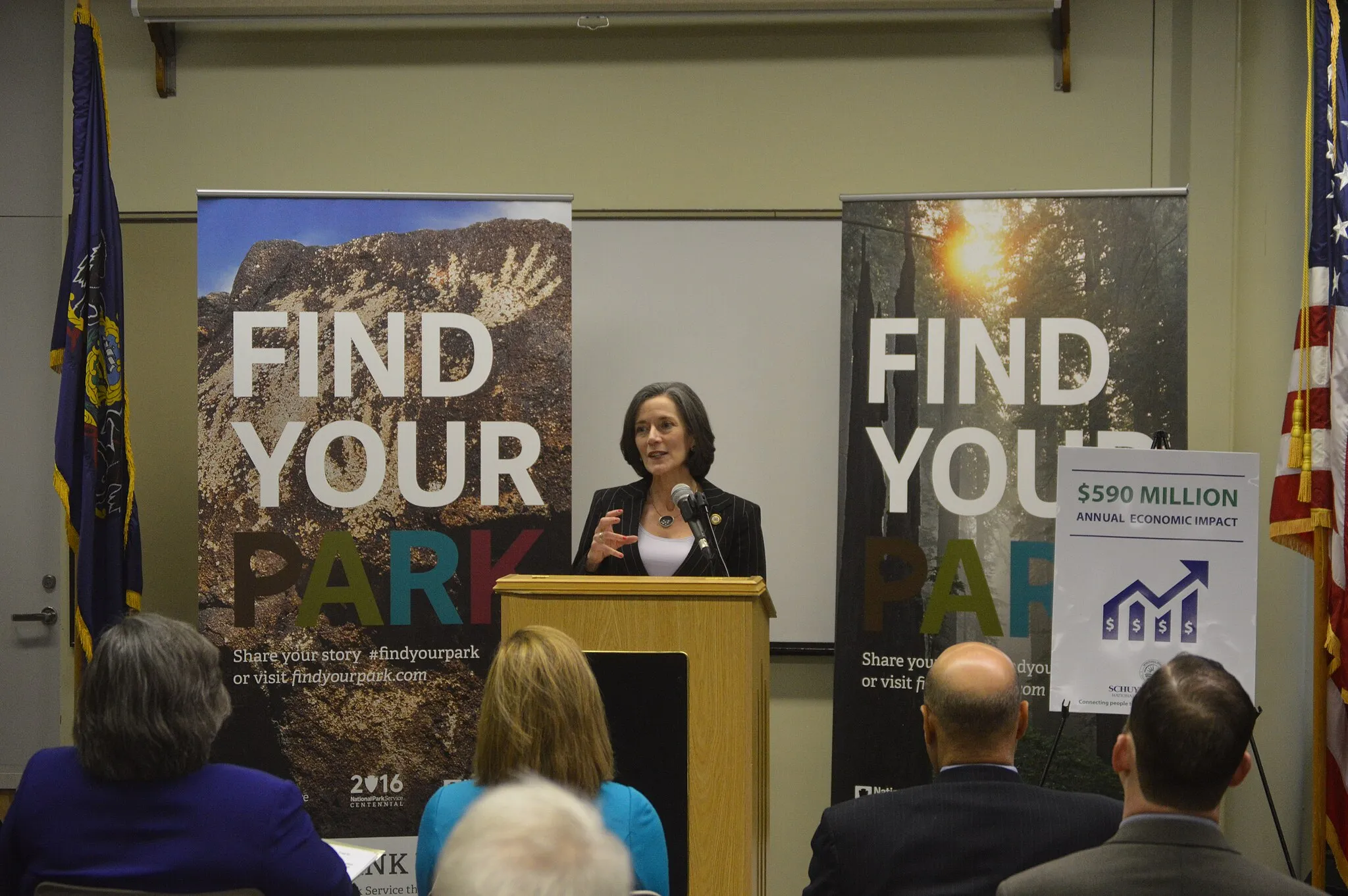 Photo showing: Val Arkoosh speaking about the valley of the Schuylkill River