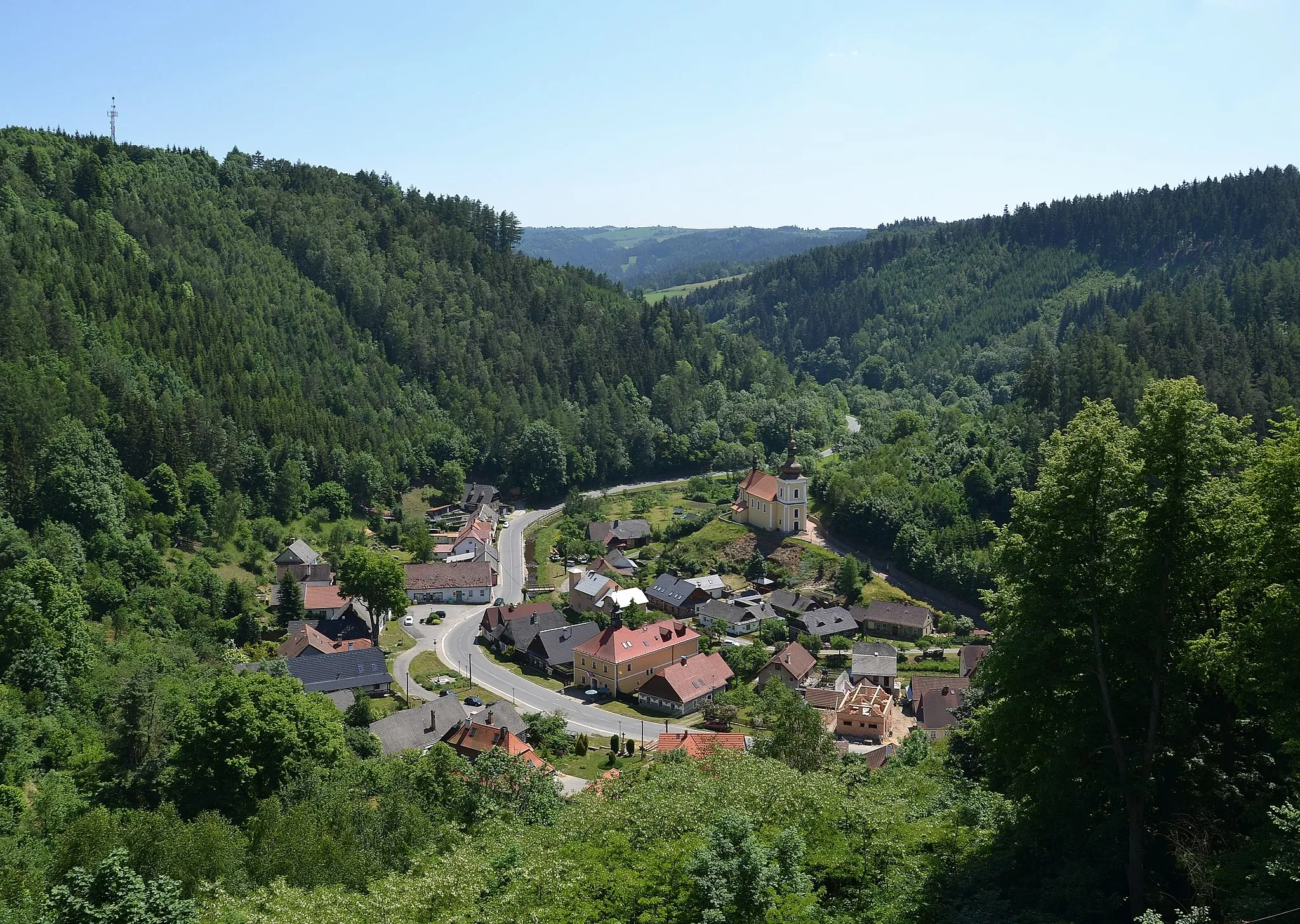 Photo showing: Svojanov (Swojanow) - Moravia. View from the castle Svojanov (Fürstenstein)