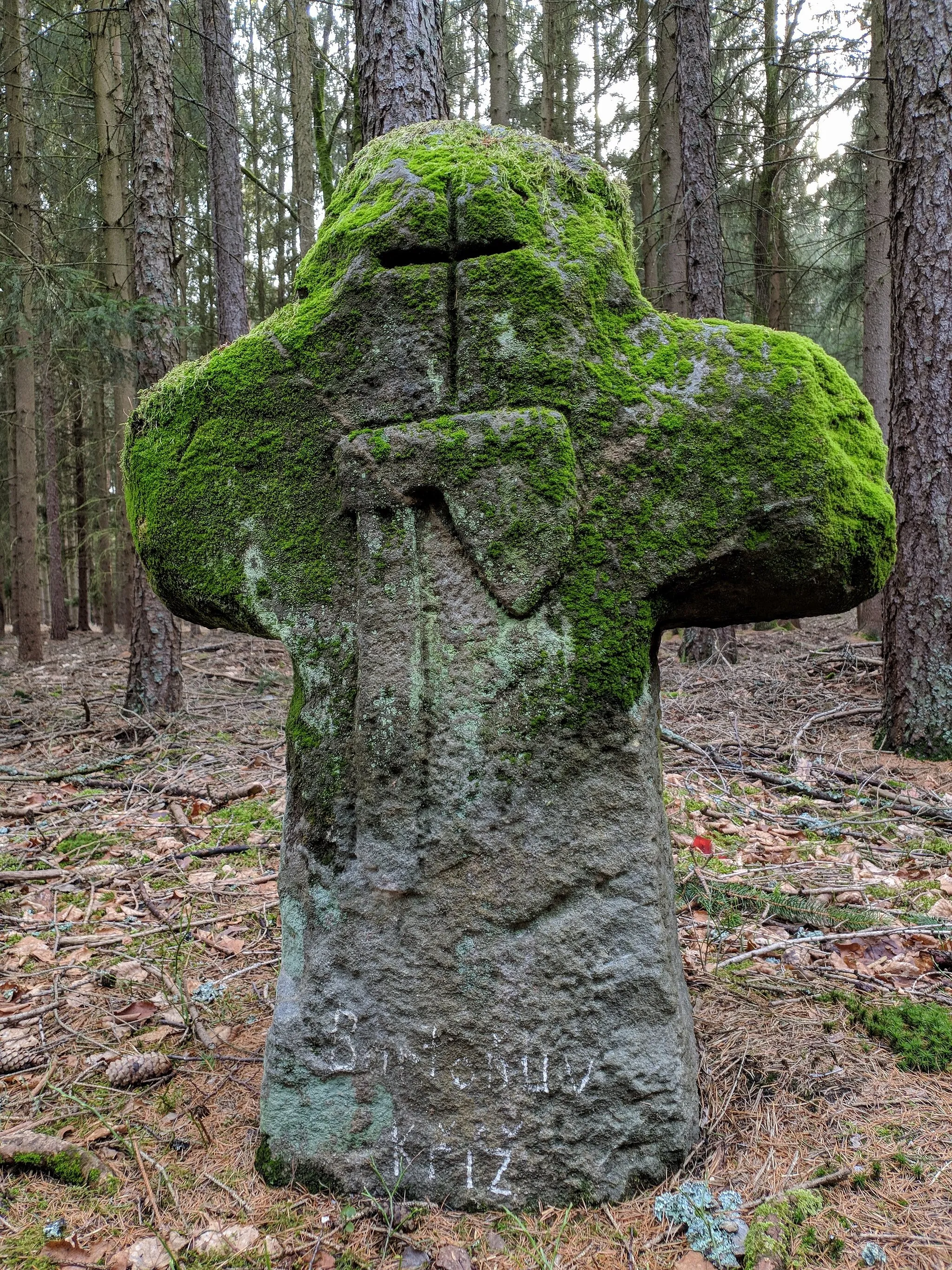 Photo showing: Smírčí kříž - Bartoňův kříž severovýchodně od Číčové