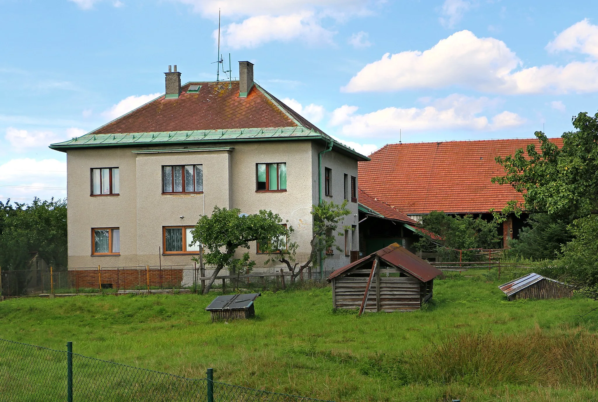 Photo showing: House No 13 in Sudín, part of Bačetín, Czech Republic.