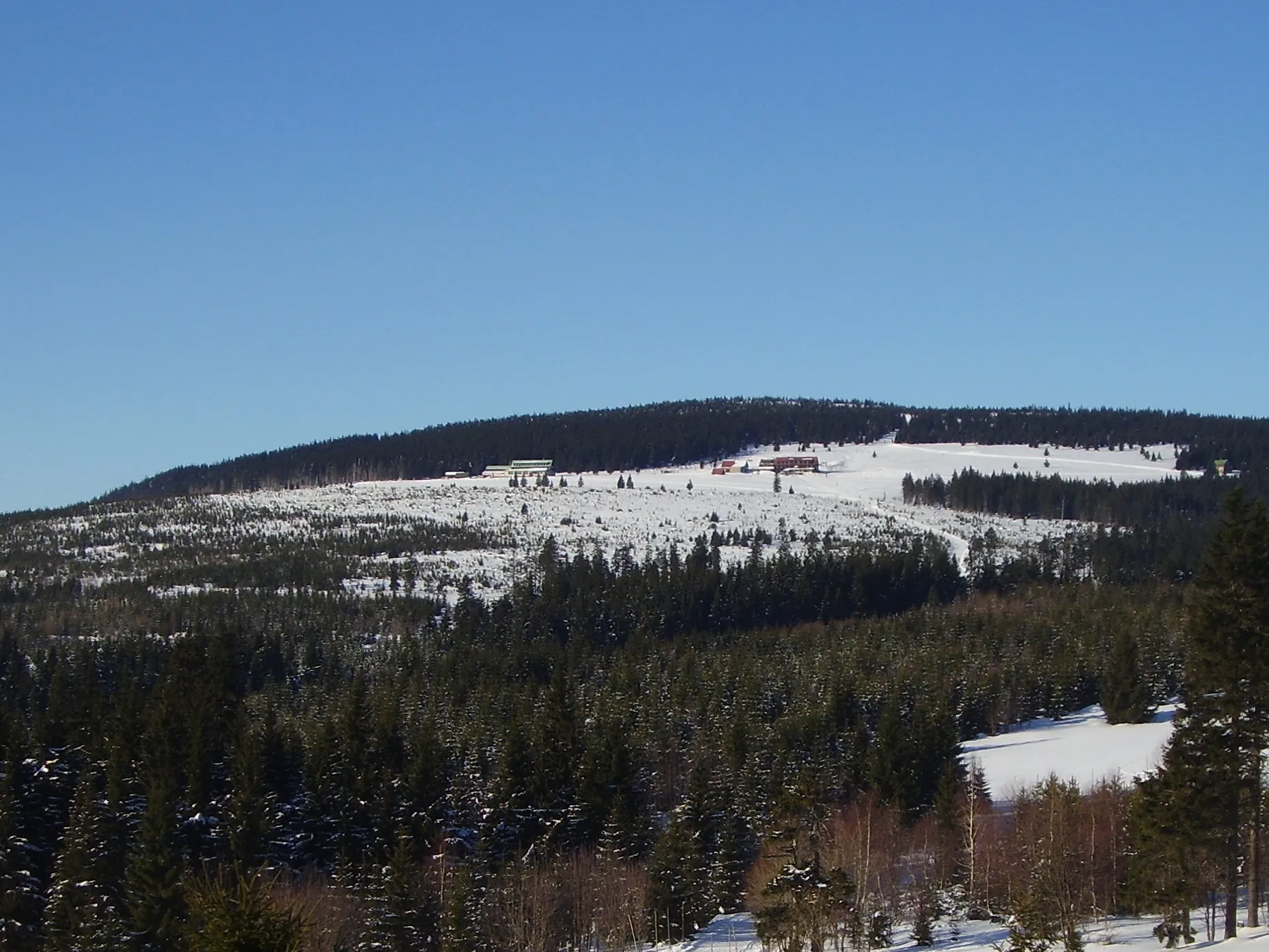 Photo showing: View at Liščí louka from mountin hut Mír