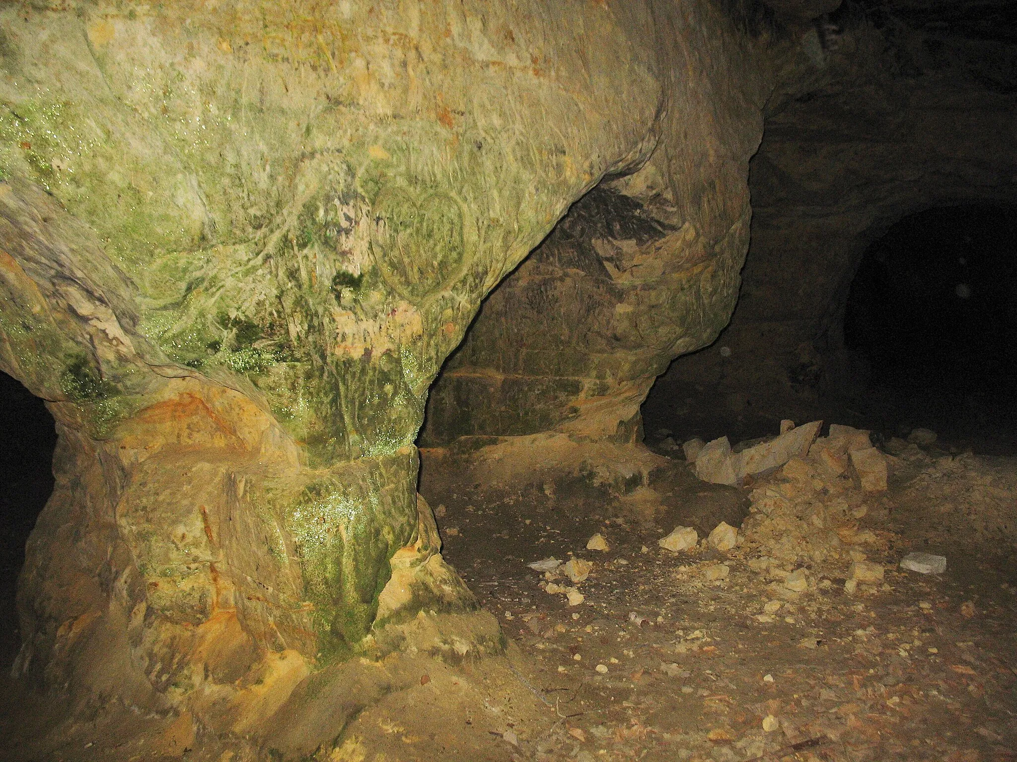 Photo showing: Pilíř v Riedelově jeskyni