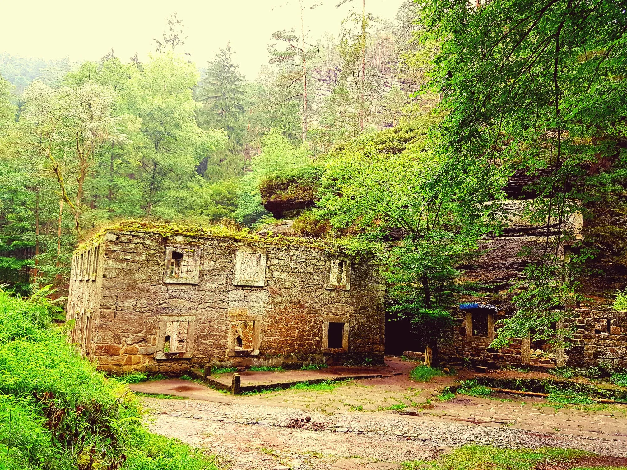 Photo showing: 500px provided description: abandoned mill [#forest ,#house ,#old ,#building ,#wood ,#countryside]