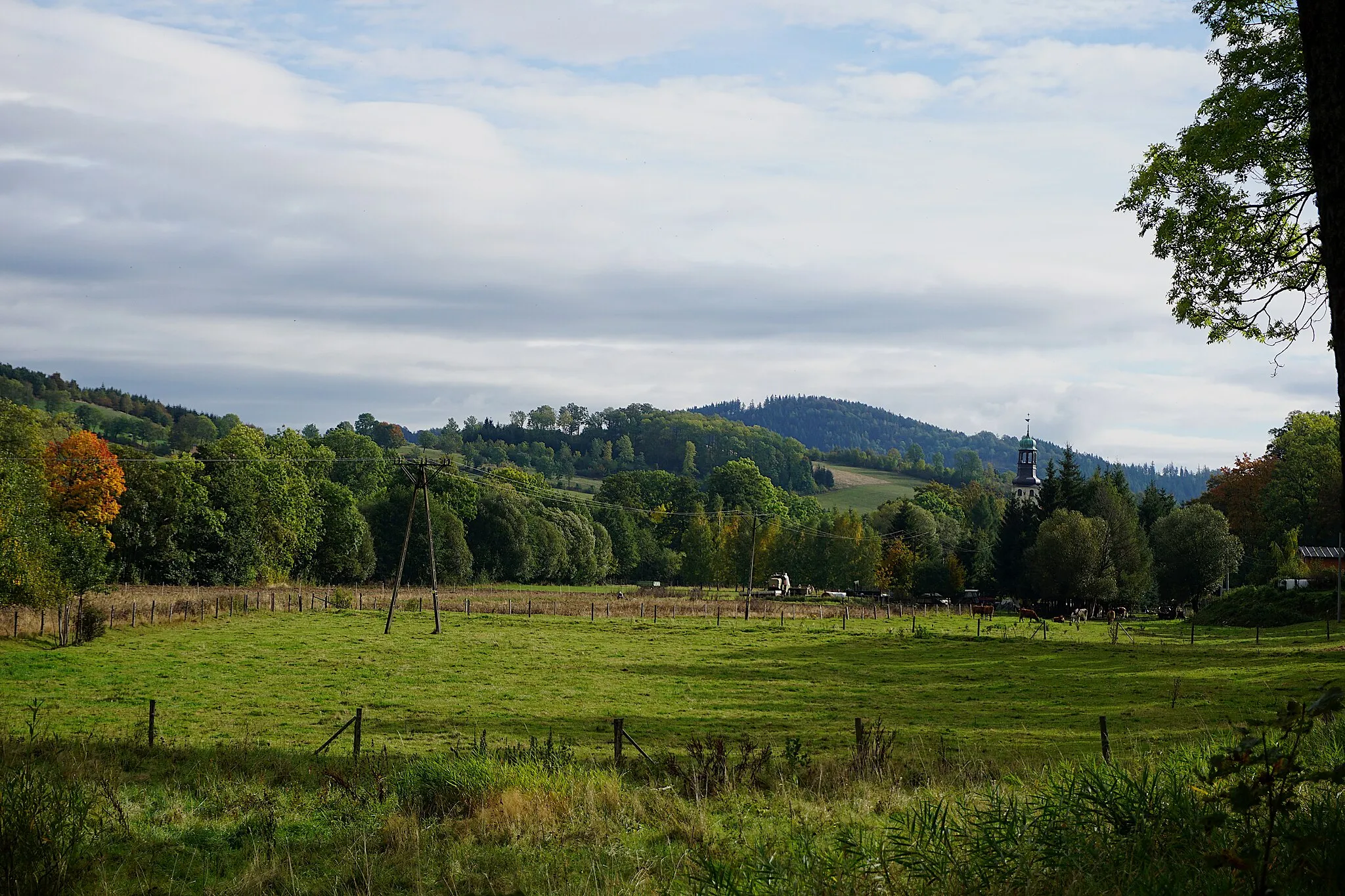 Photo showing: Michelsdorf in Niederschlesien von Norden aus gesehen.