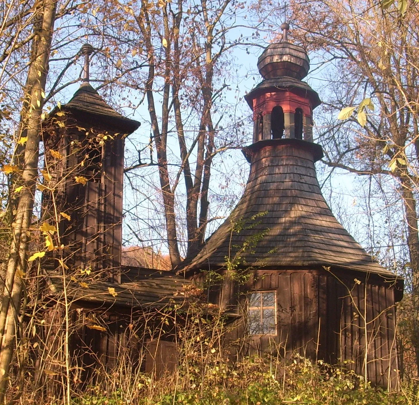 Photo showing: Wooden chapel in Horní Houžovec