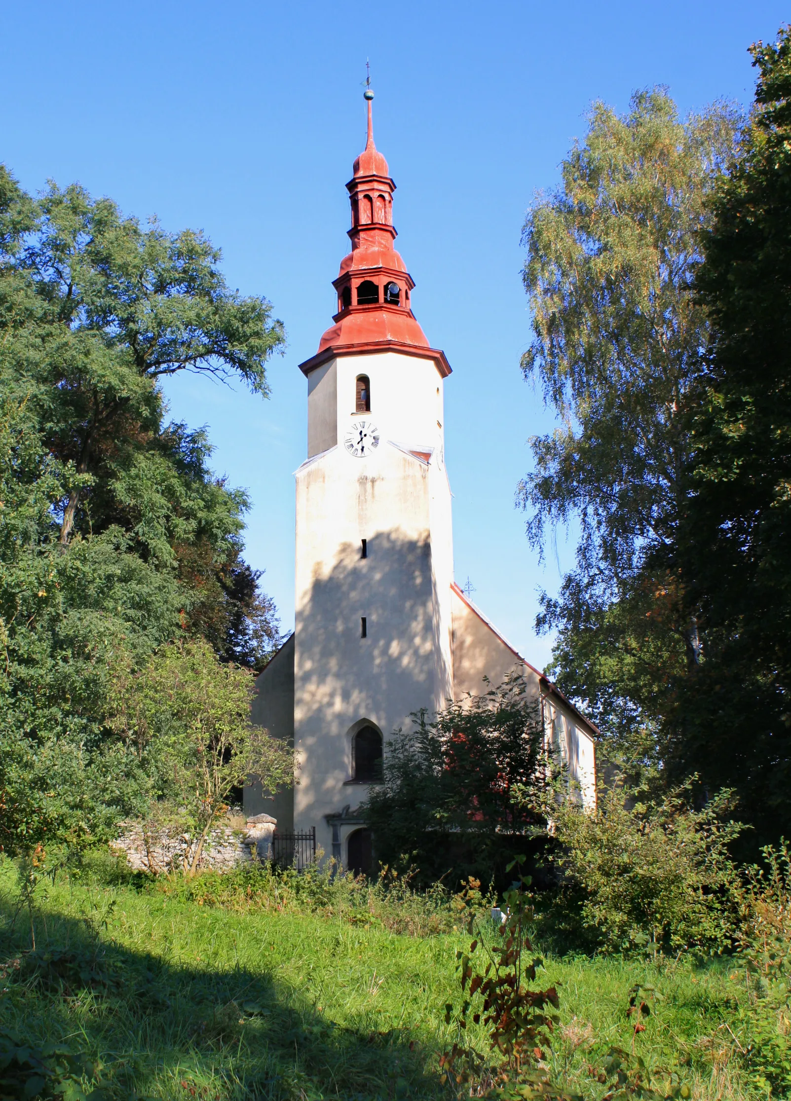 Photo showing: Church in the west part of Nová Ves, Czech Republic