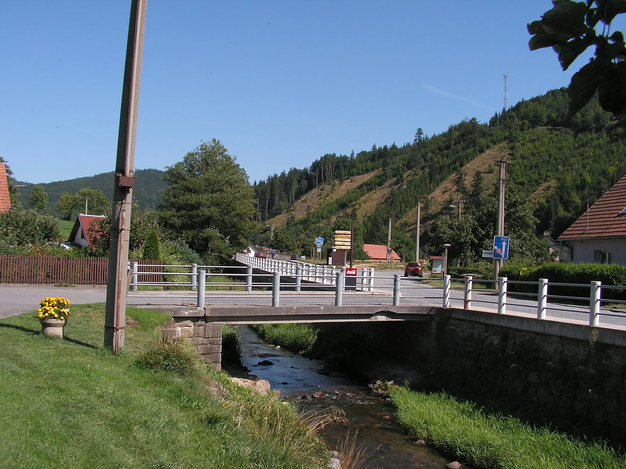 Photo showing: Říčka Bystřice nad ústím do řeky Svratky v obci Vír