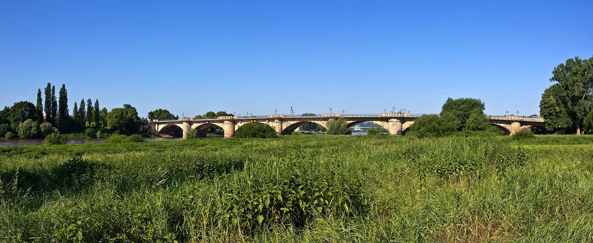 Photo showing: Landschaftsschutzgebiet Pirnaer Elbtal (LSG-Nummer: d 81), Elbebrücke Pirna im Hintergrund