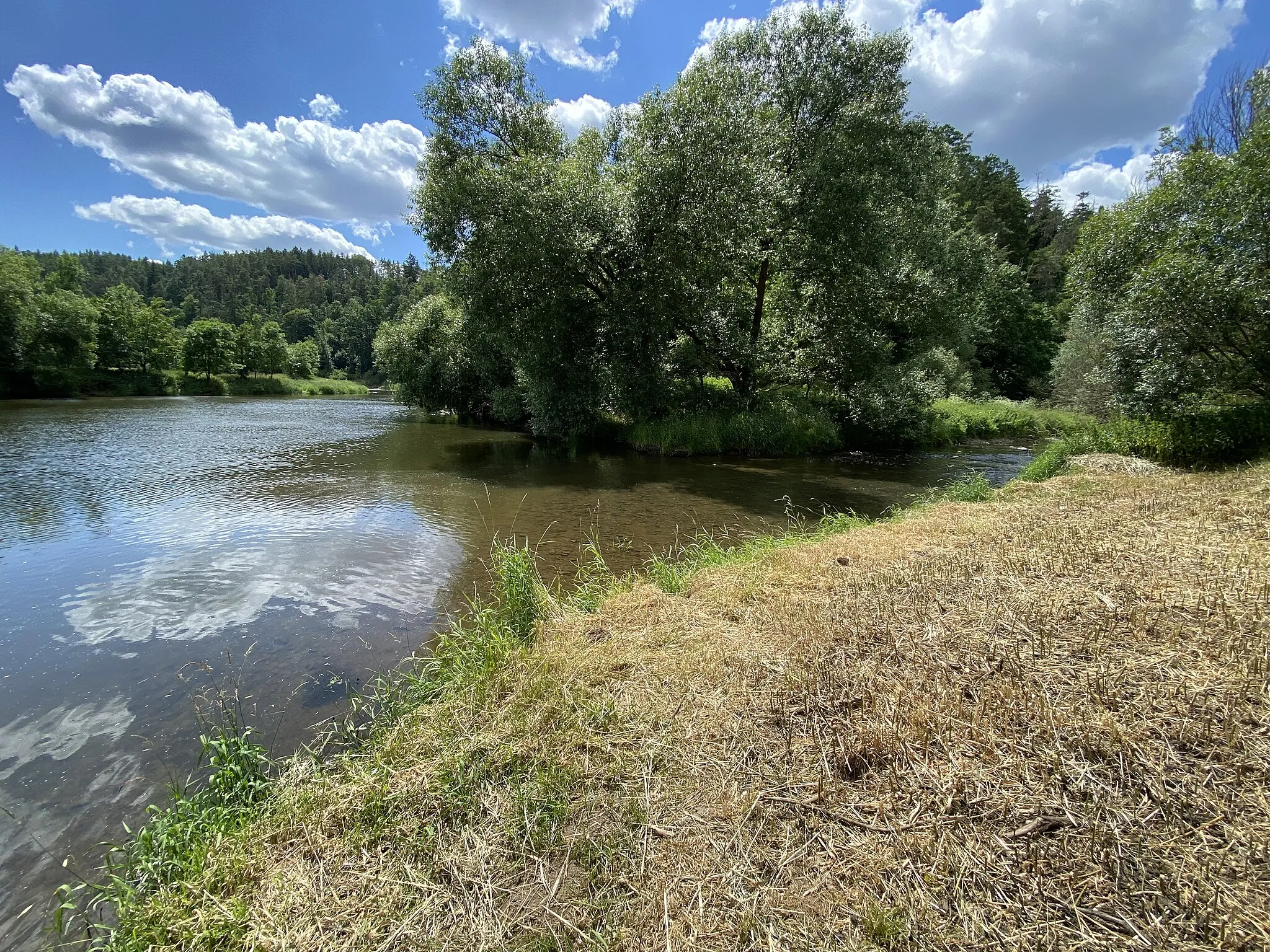 Photo showing: Confluence of the Berounka and Střela rivers, near to Liblín town, Rokycany District, Pilsen Region, The Czech Republic