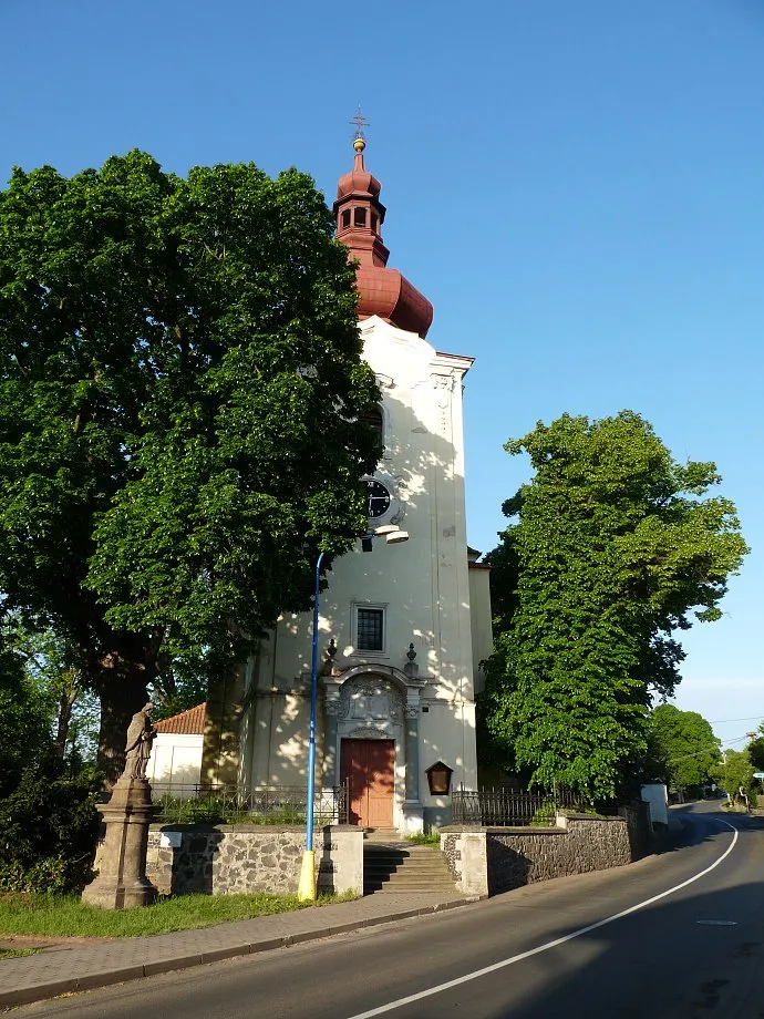 Photo showing: Holy Trinity Church in Řehlovice, Czech Republic