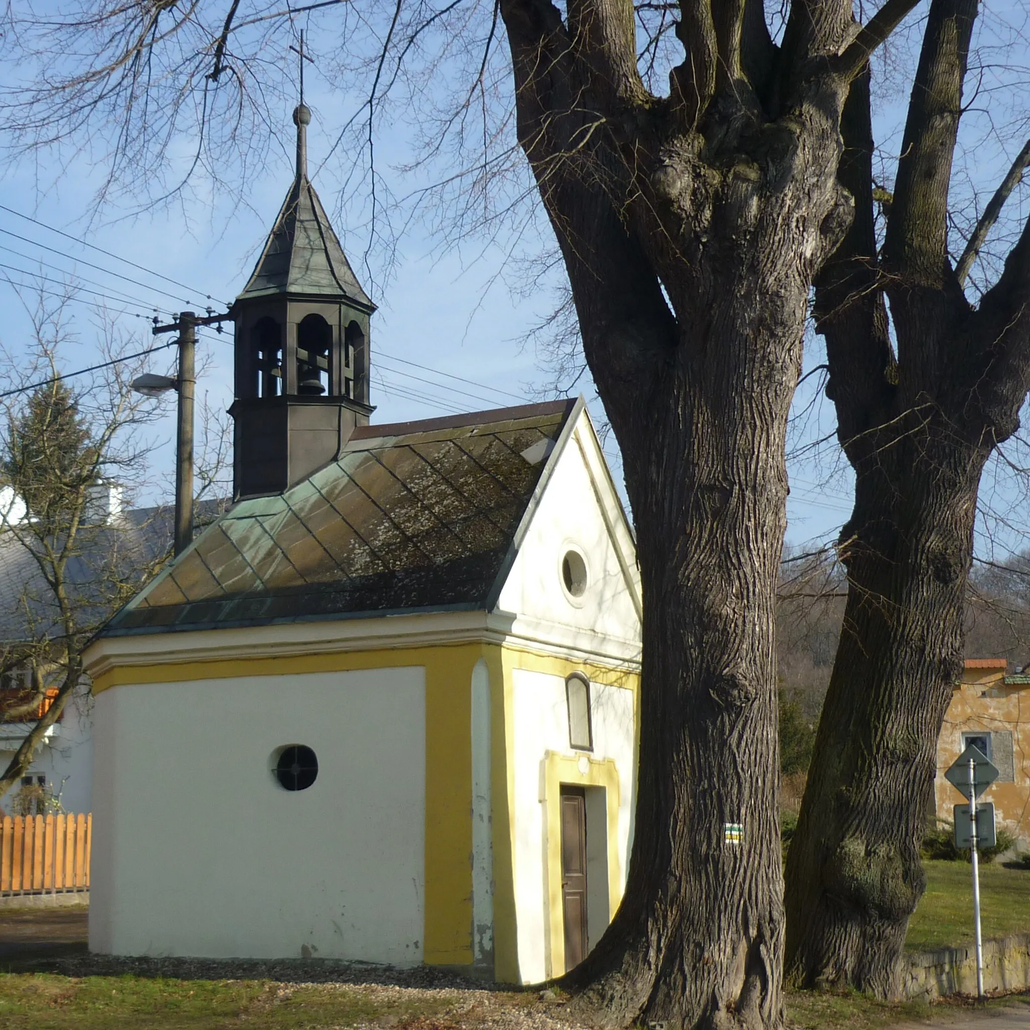 Photo showing: Kapelle in Křižanov (Krinsdorf), OT von Hrob (Klostergrab)