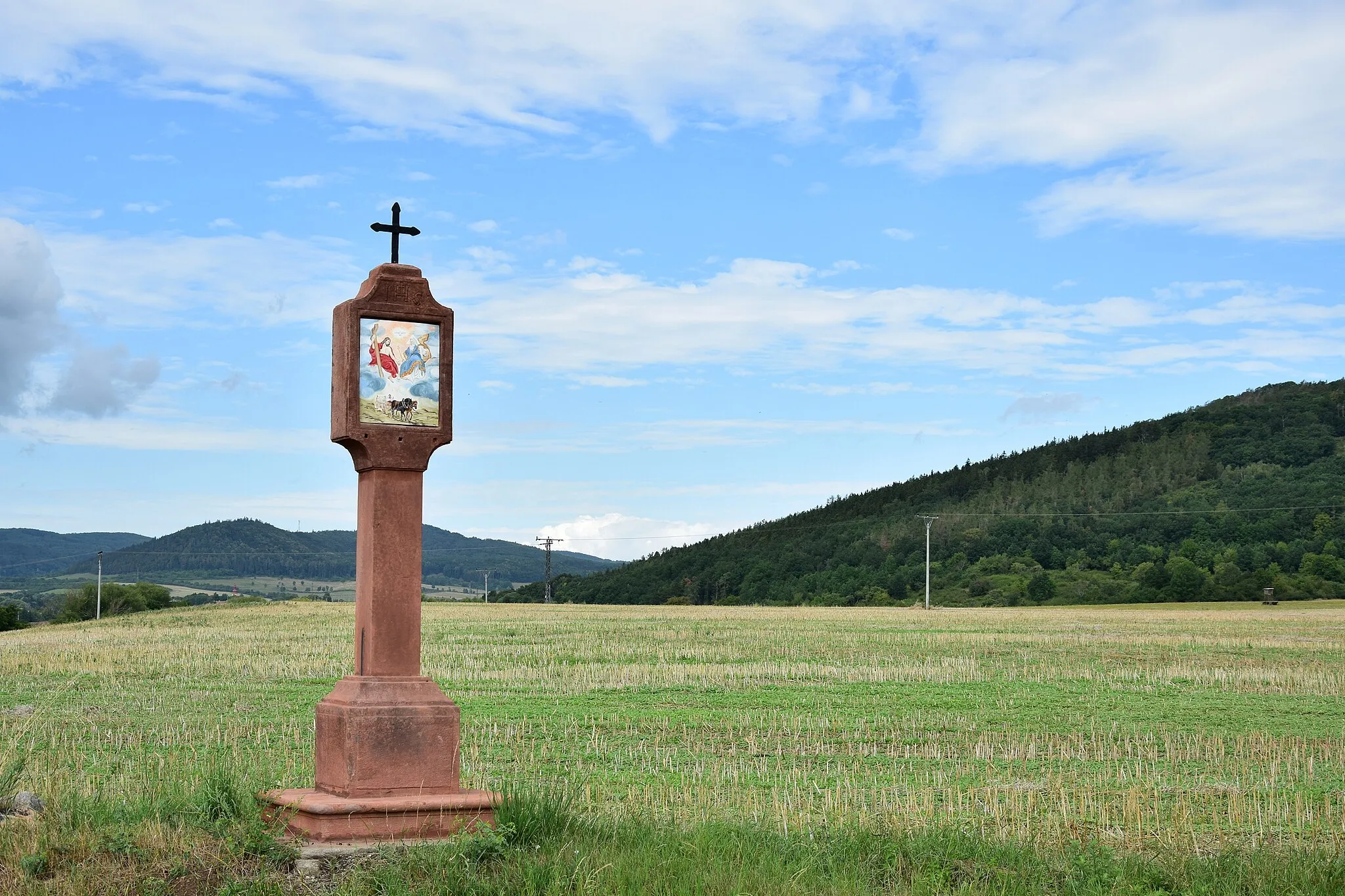 Photo showing: Mlýnce – boží muka u silnice