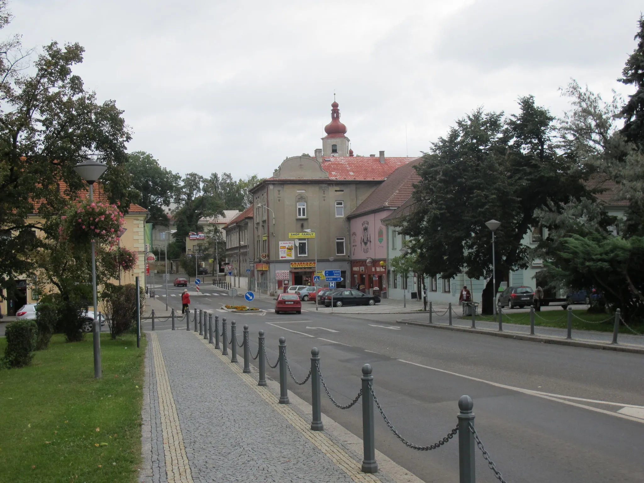 Photo showing: Masaryk square in Podbořany