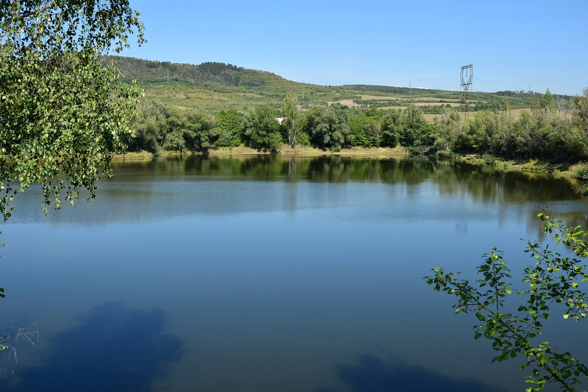 Photo showing: Blov – jezero Podkova ( zatopený hnědouhelný lom Prokop)