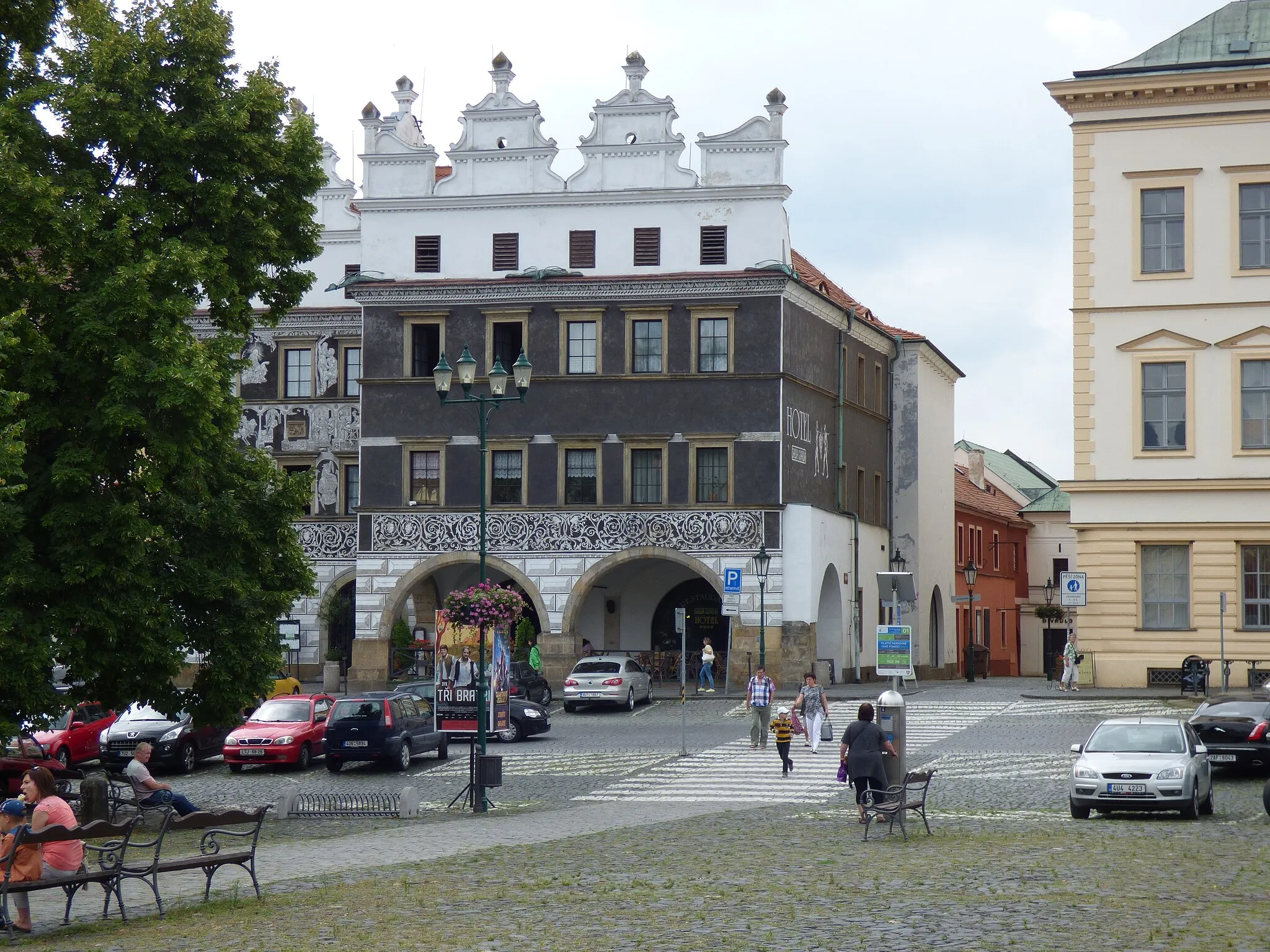 Photo showing: Litoměřice, Mírové náměstí 12/4, Máchovy schody, dům U černého orla