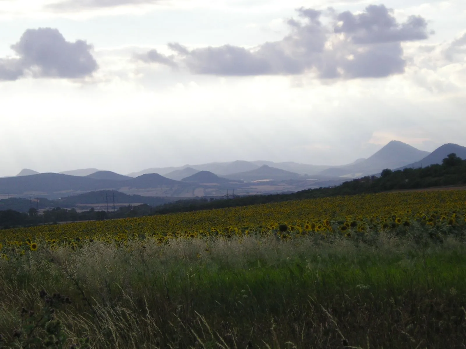 Photo showing: Near Rohatce - View NNW on České Středohoří