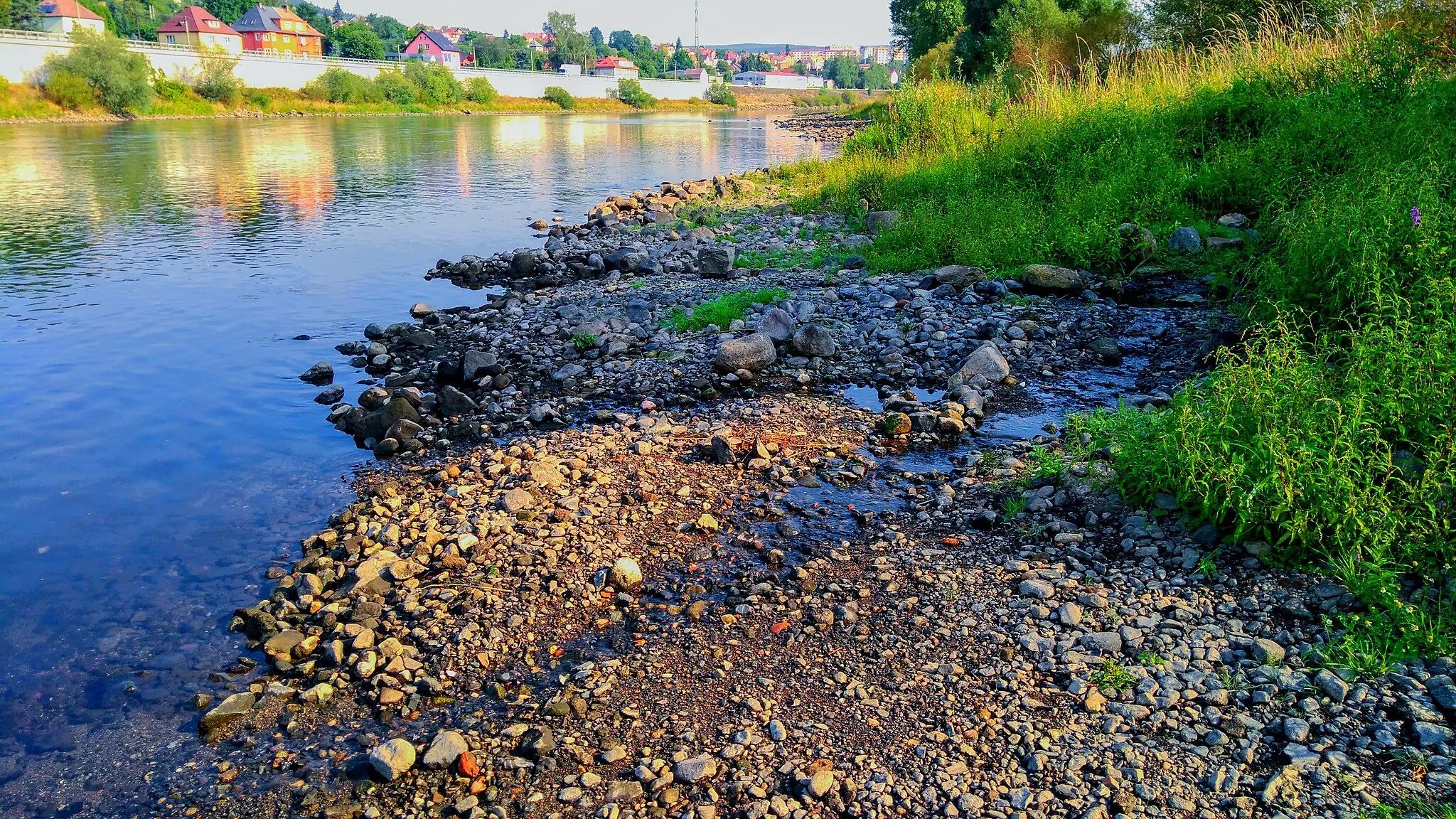 Photo showing: Téměř vyschlý potok během sucha na konci srpna 2018.