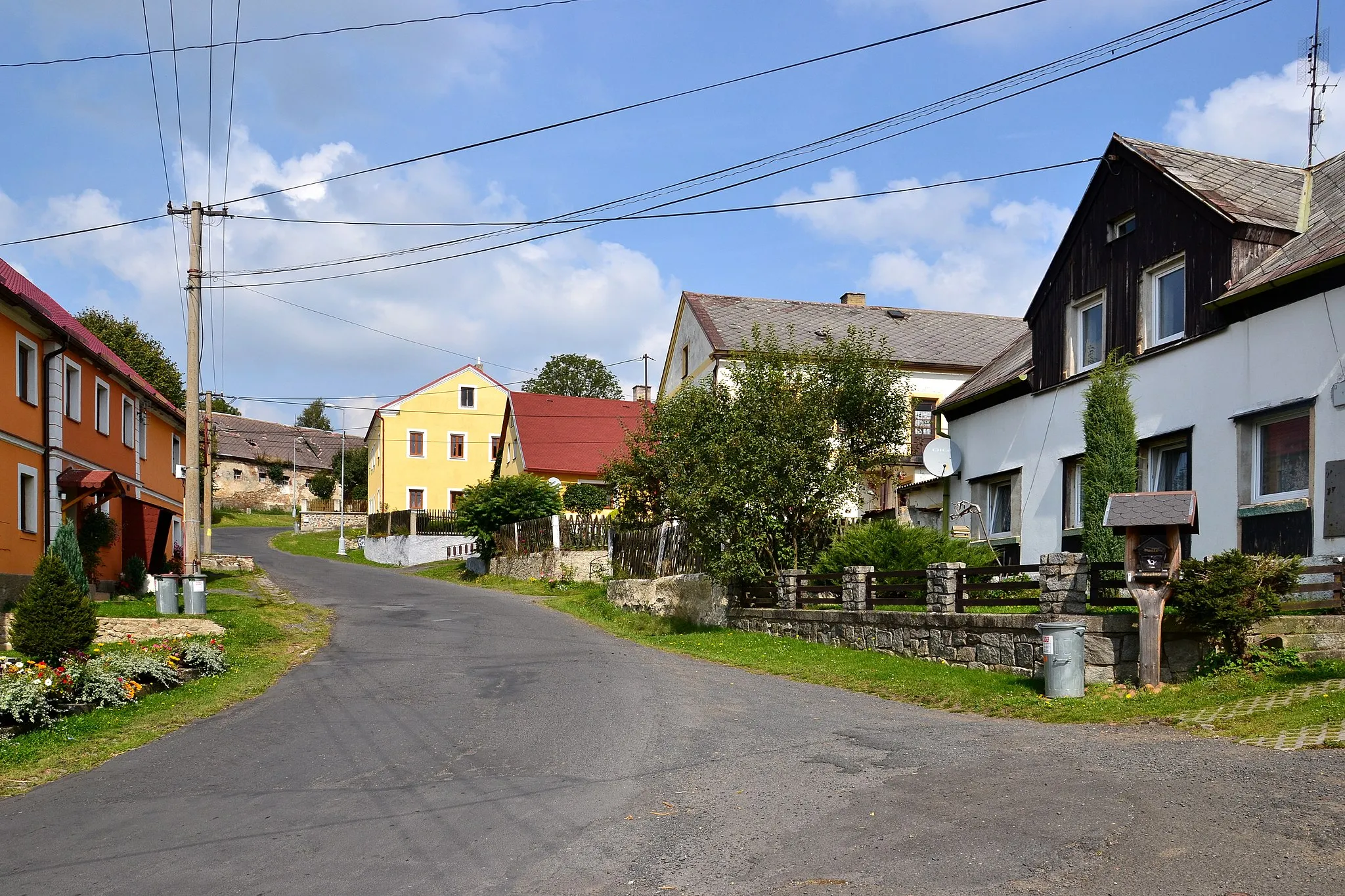Photo showing: Střed vesnice