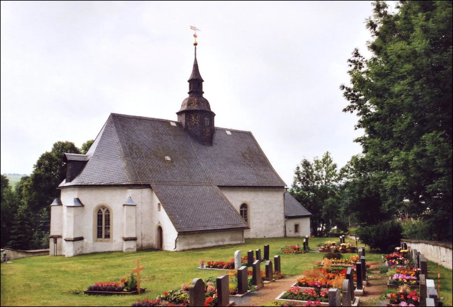 Photo showing: This image shows the church in Fürstenwalde in the Ore Mountains in Saxony, Germany.