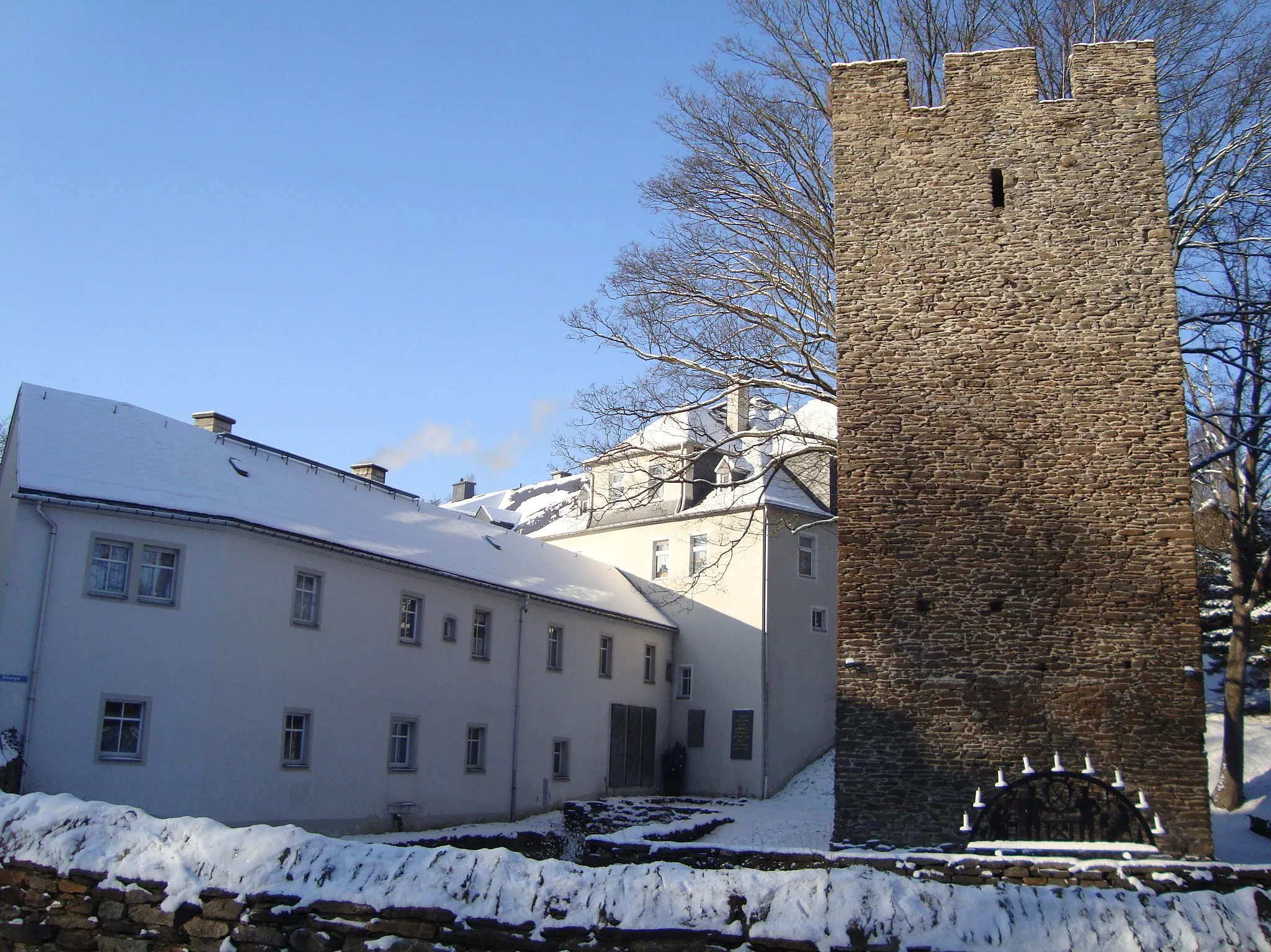 Photo showing: Paßklausenturm und Rittergut Tannenberg