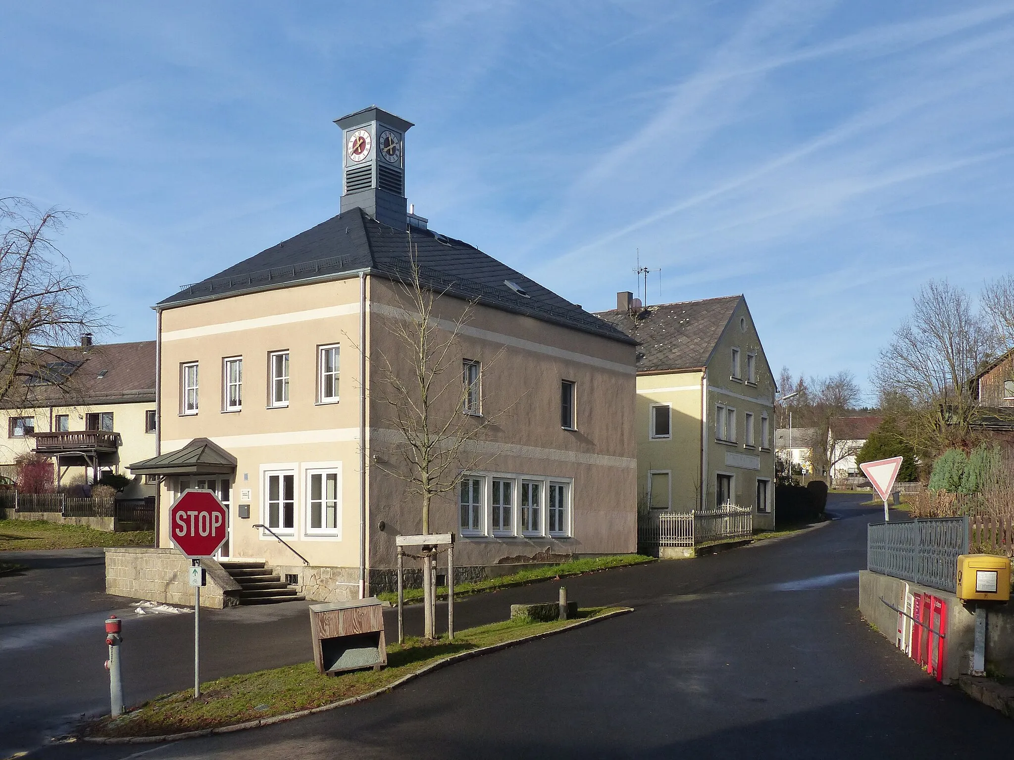 Photo showing: The church village Groschlattengrün, a district of the municipality of Pechbrunn.