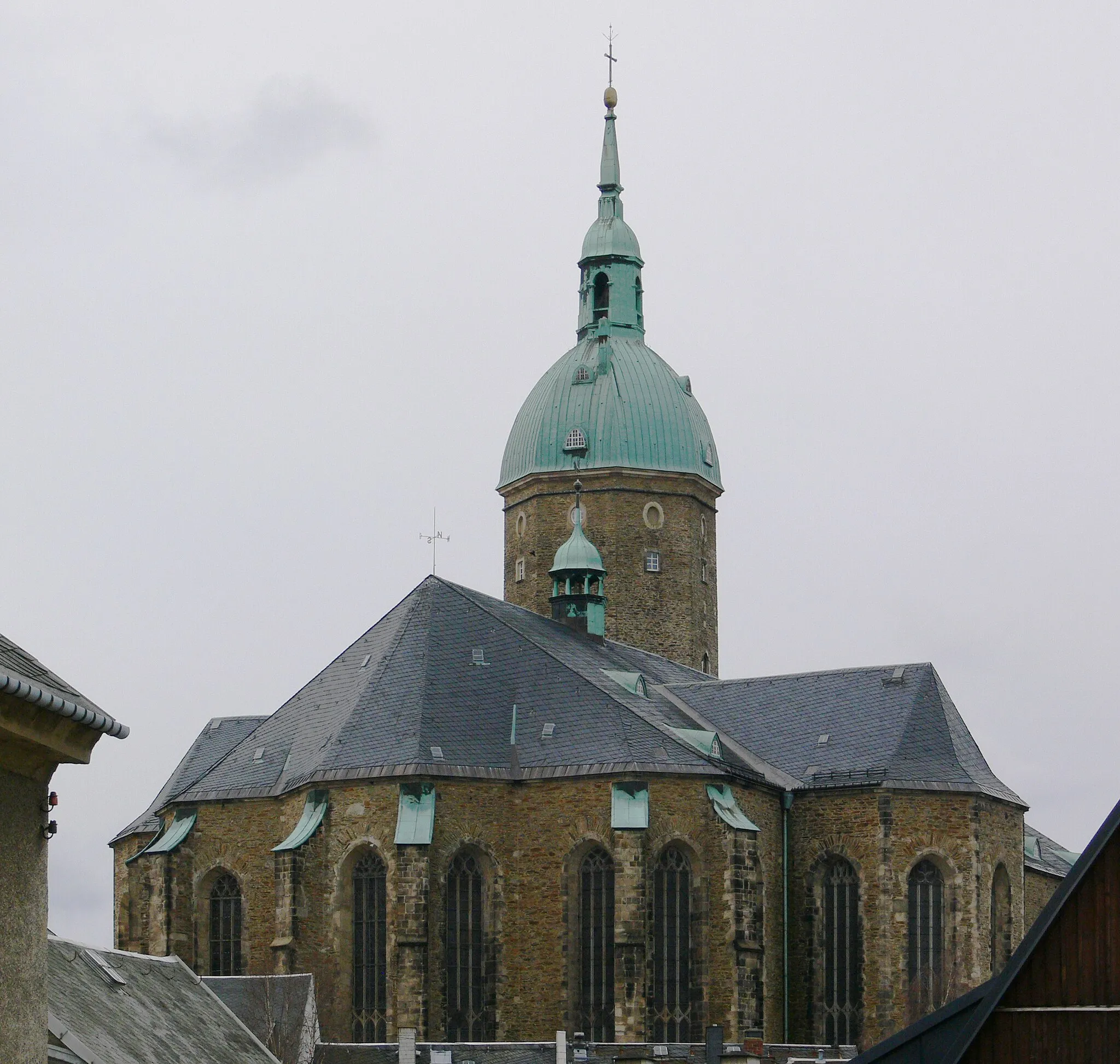 Photo showing: Annaberg-Buchholz, St. Annenkirche, von der Farbegasse aus gesehen