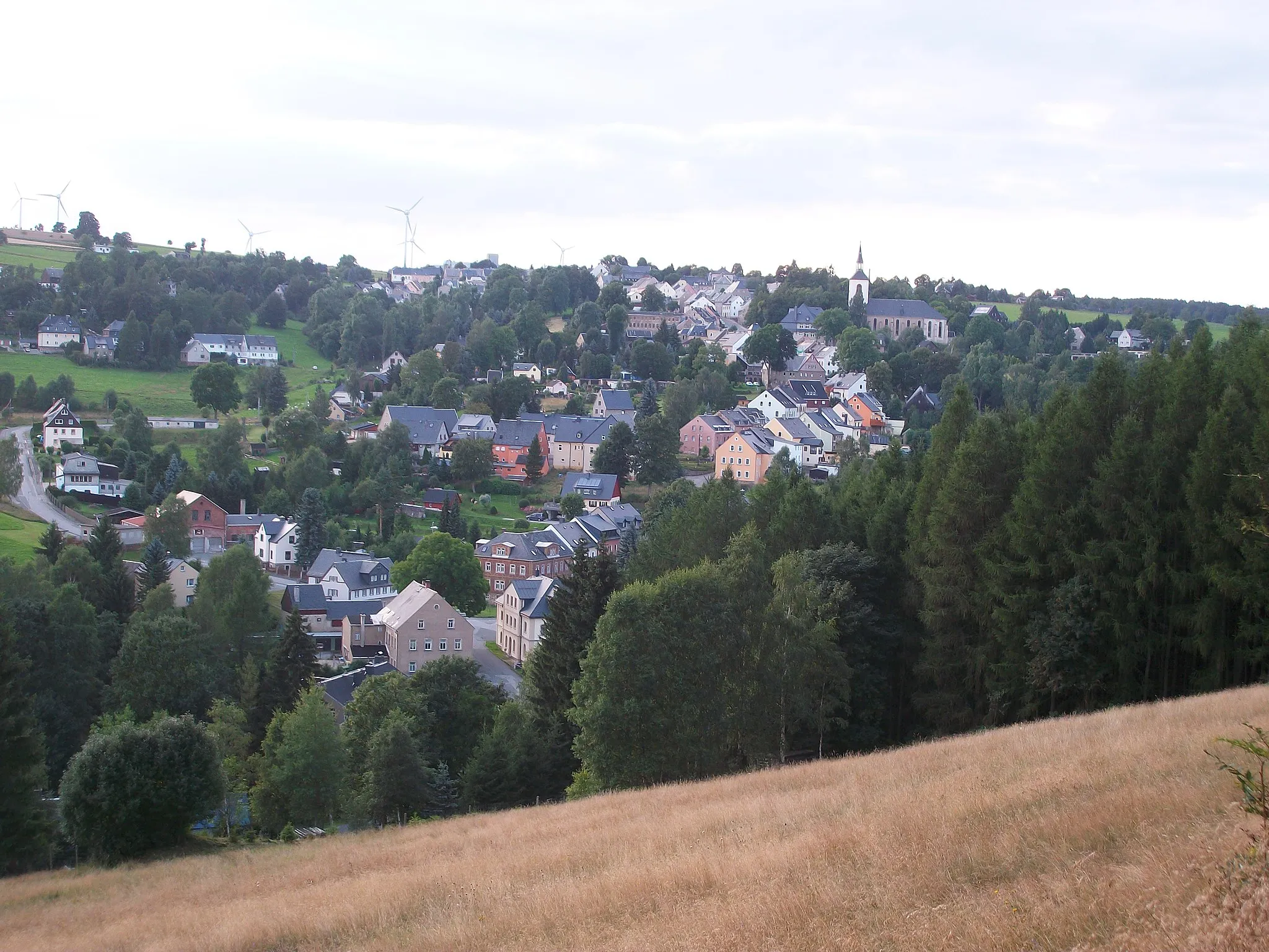 Photo showing: Jöhstadt, Blick vom Stadtteil Dürrenberg