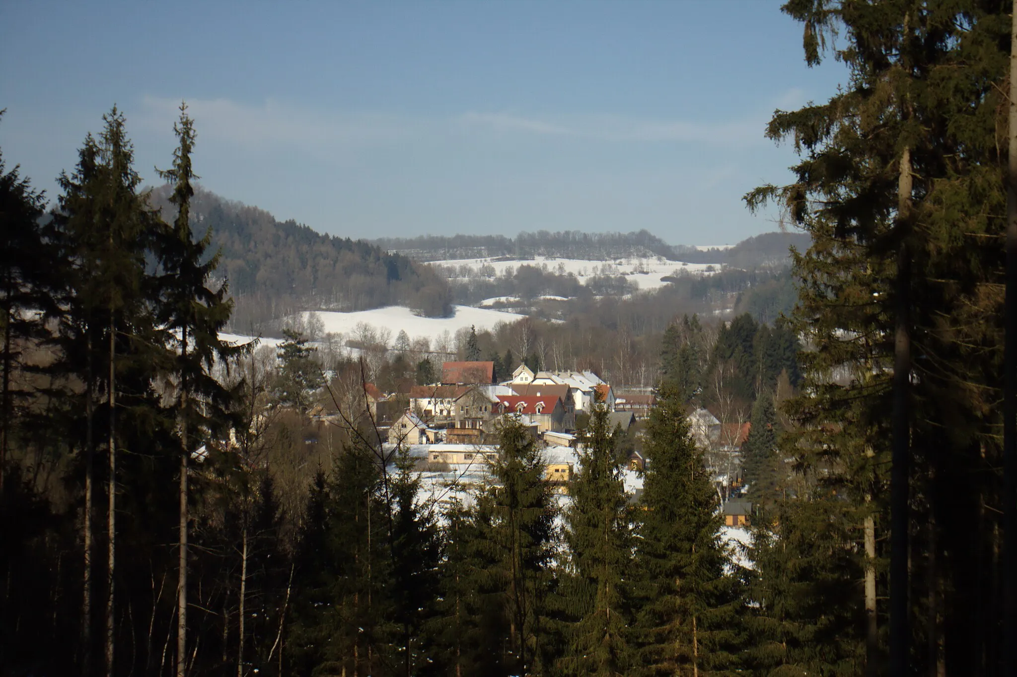 Photo showing: View of the village of Horní Vysoké, Ústí Region, CZ