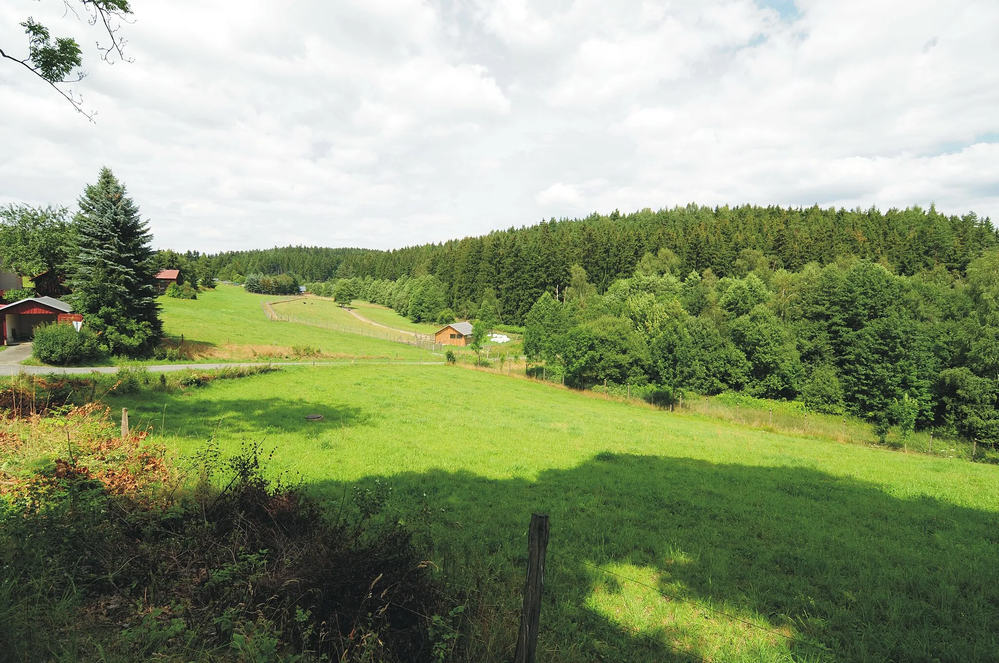 Photo showing: Tal des Zinnbachs in Gettengrün (Adorf, Sachsen, Deutschland)