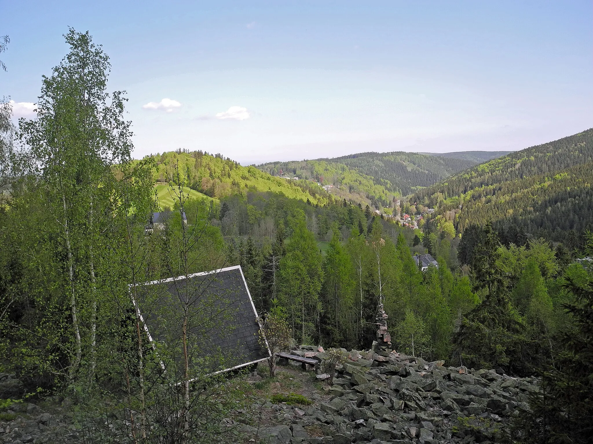 Photo showing: Aussichtspunkt Steinmeer am Spitzberg oberhalb von Bärenfels im Osterzgebirge