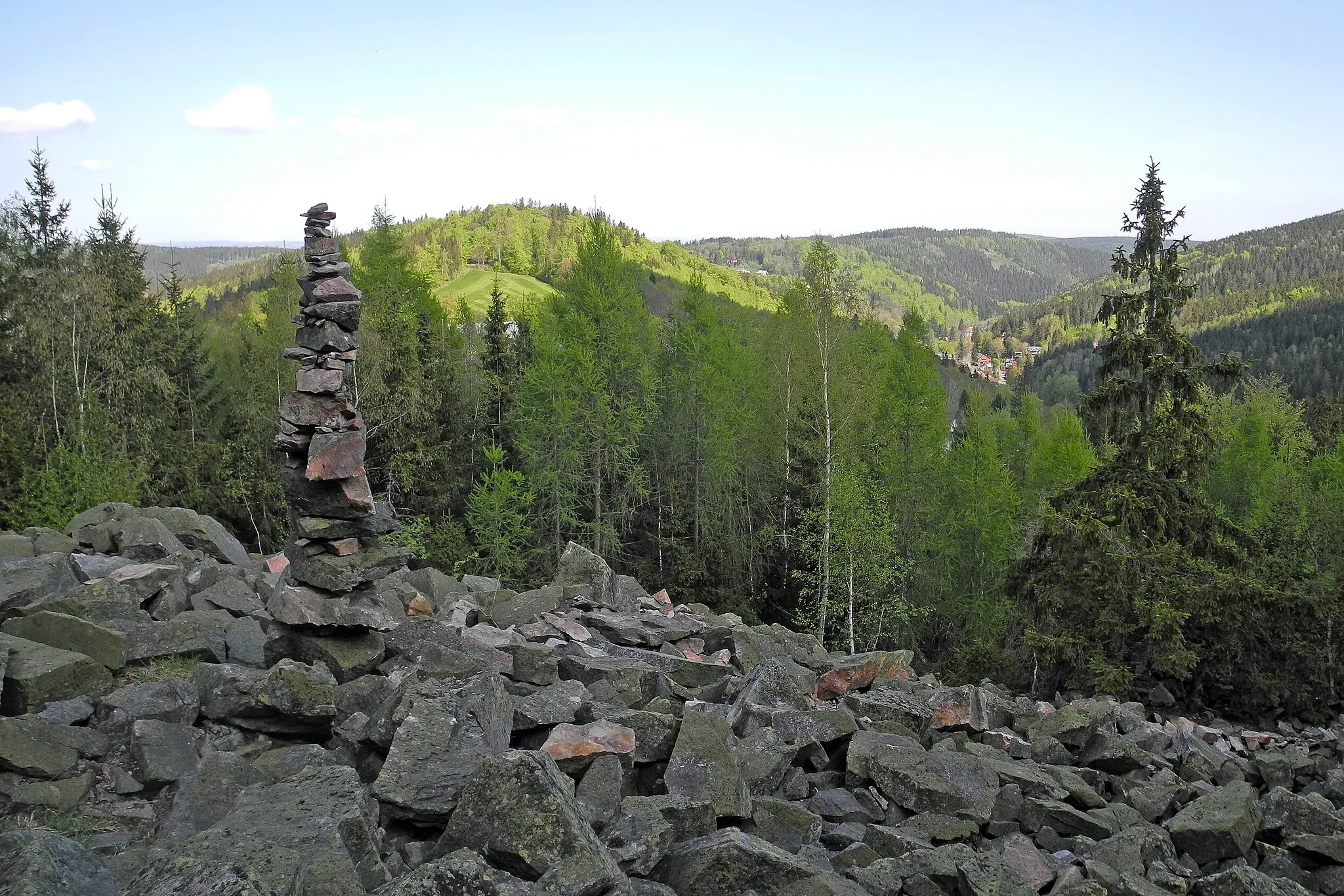 Photo showing: Aussichtspunkt Steinmeer am Spitzberg oberhalb von Bärenfels im Osterzgebirge